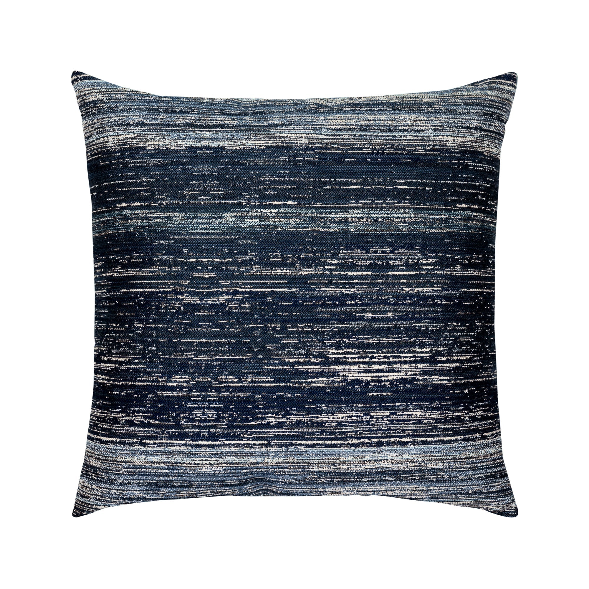 Back image of Blue striped ombre pillow in square size for nautical indoor and outdoor decor