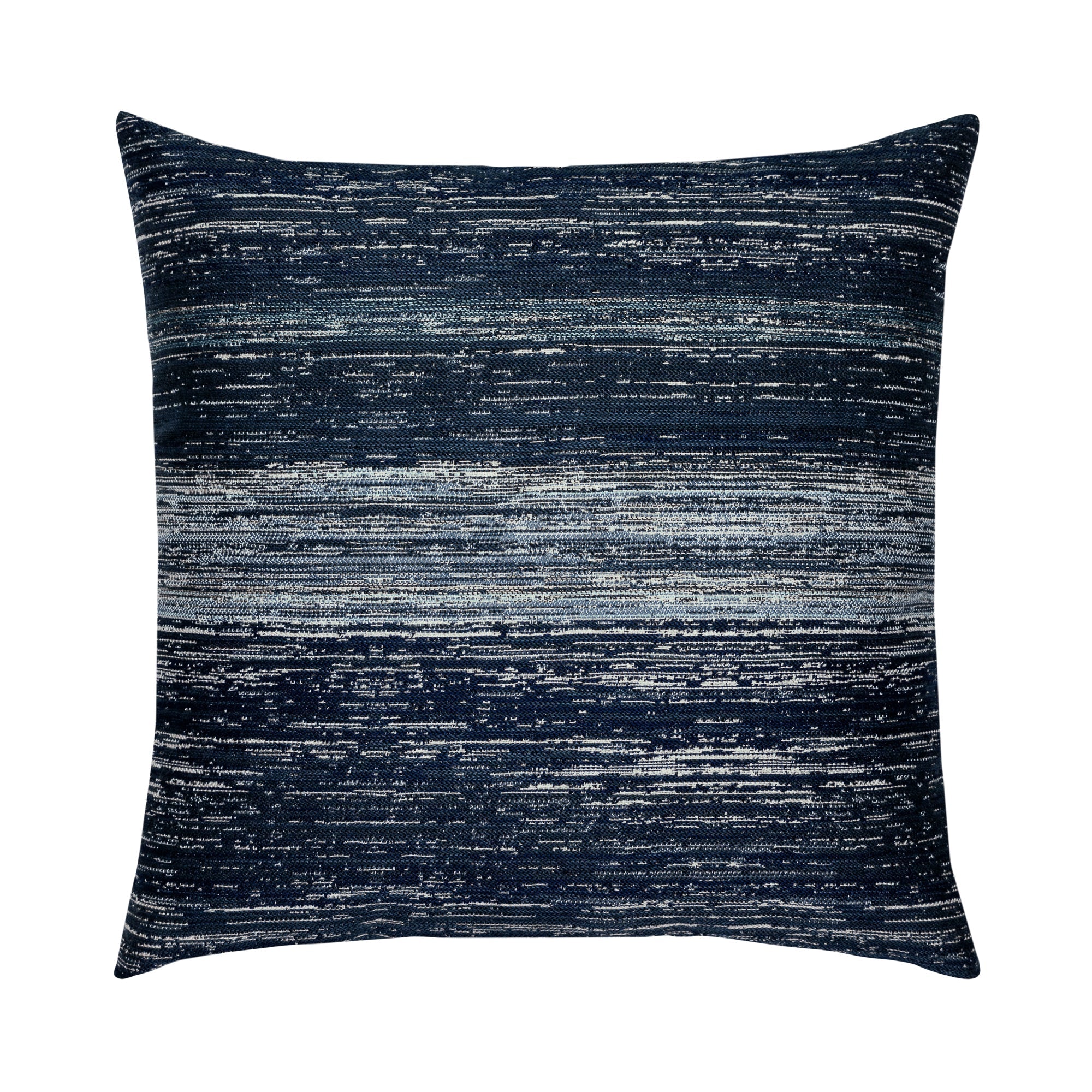 Blue striped ombre pillow in square size for elegant indoor and outdoor decor