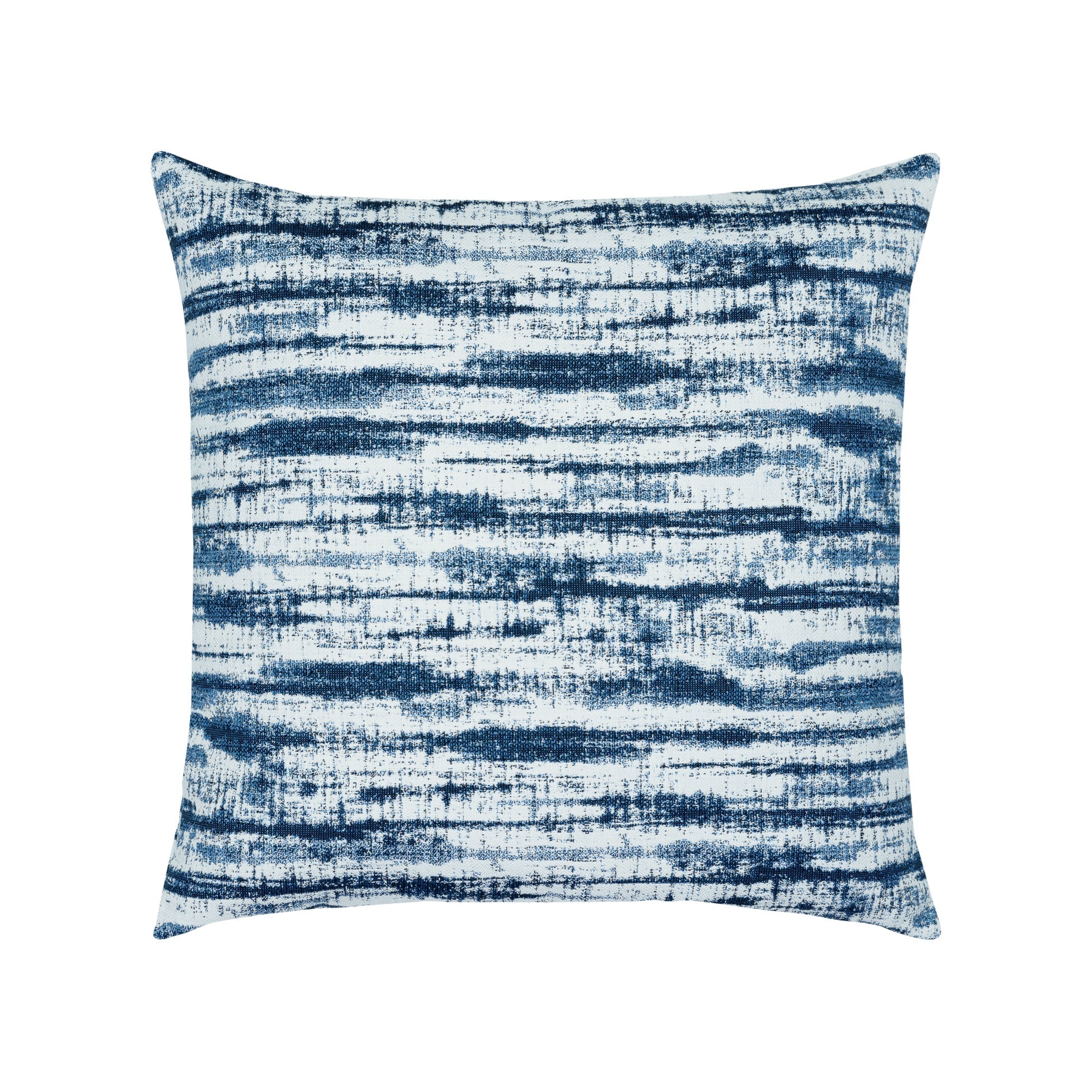 Blue striped outdoor pillow square size for nautical patio decor