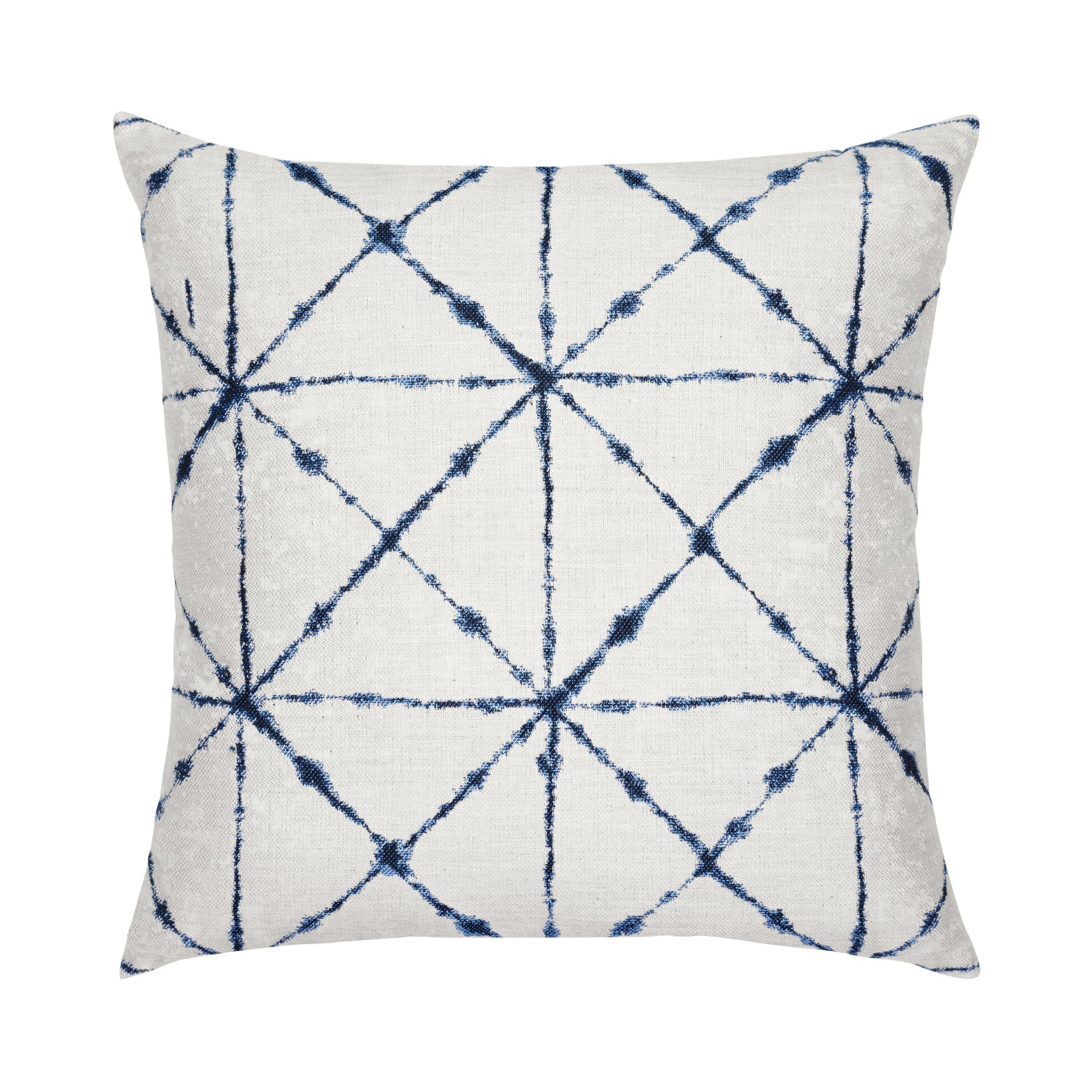 Ivory lattice pillow in square size for elegant indoor and outdoor decor