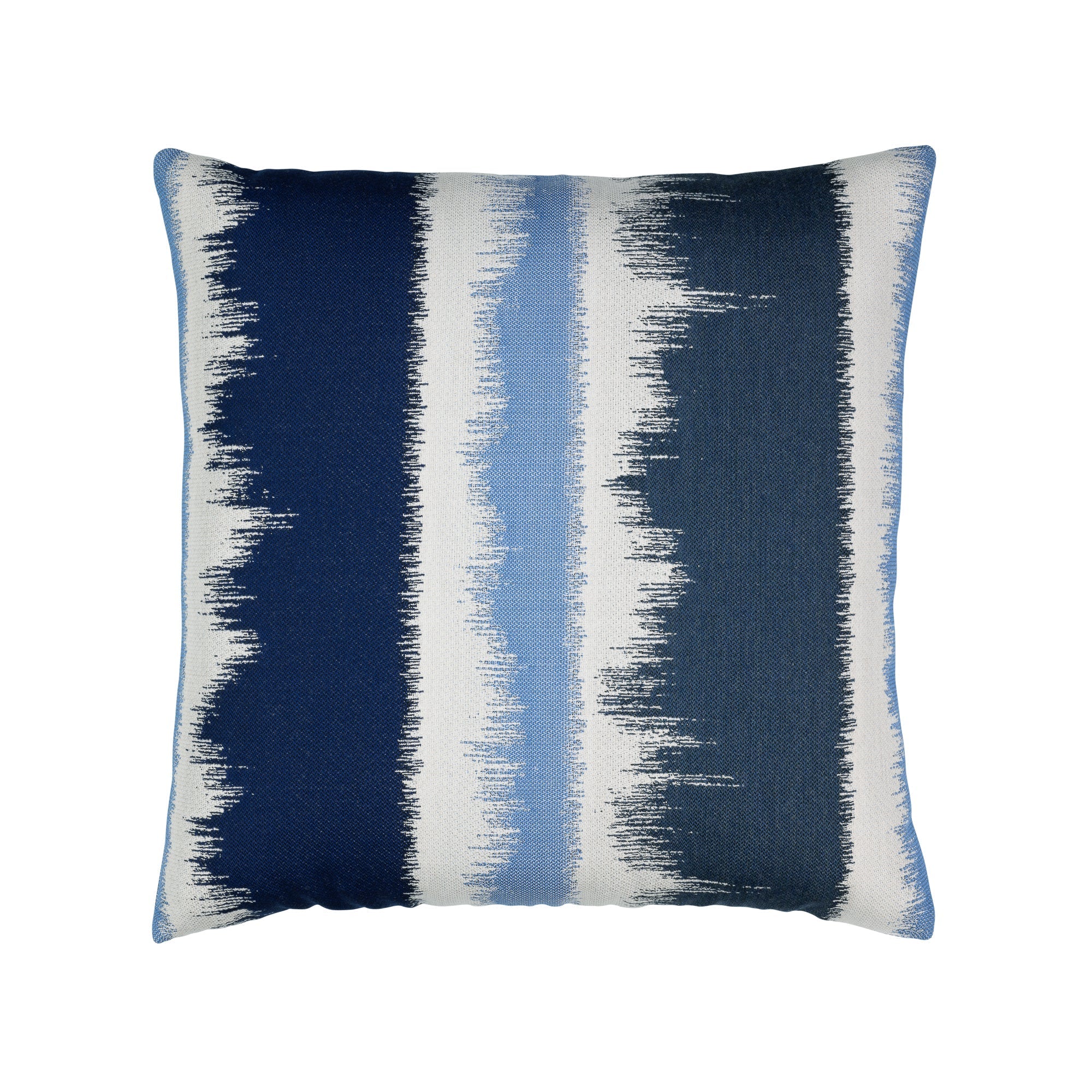 Back image of Blue ombre outdoor pillow square size for nautical indoor and outdoor decor