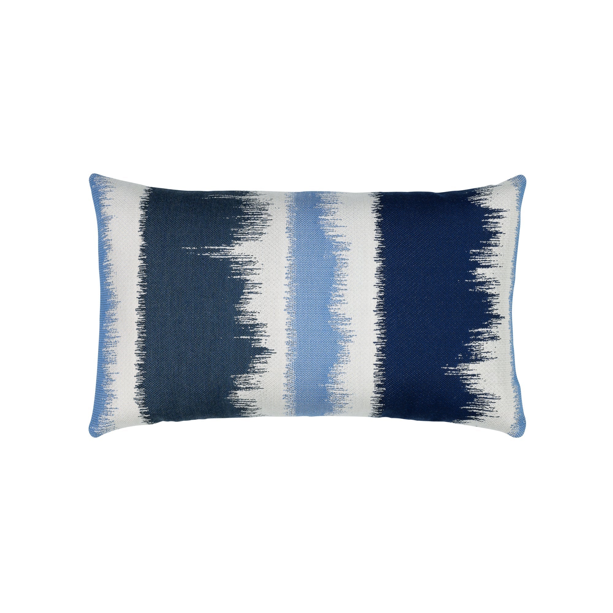 Blue ombre outdoor pillow lumbar size for coastal indoor and outdoor decor