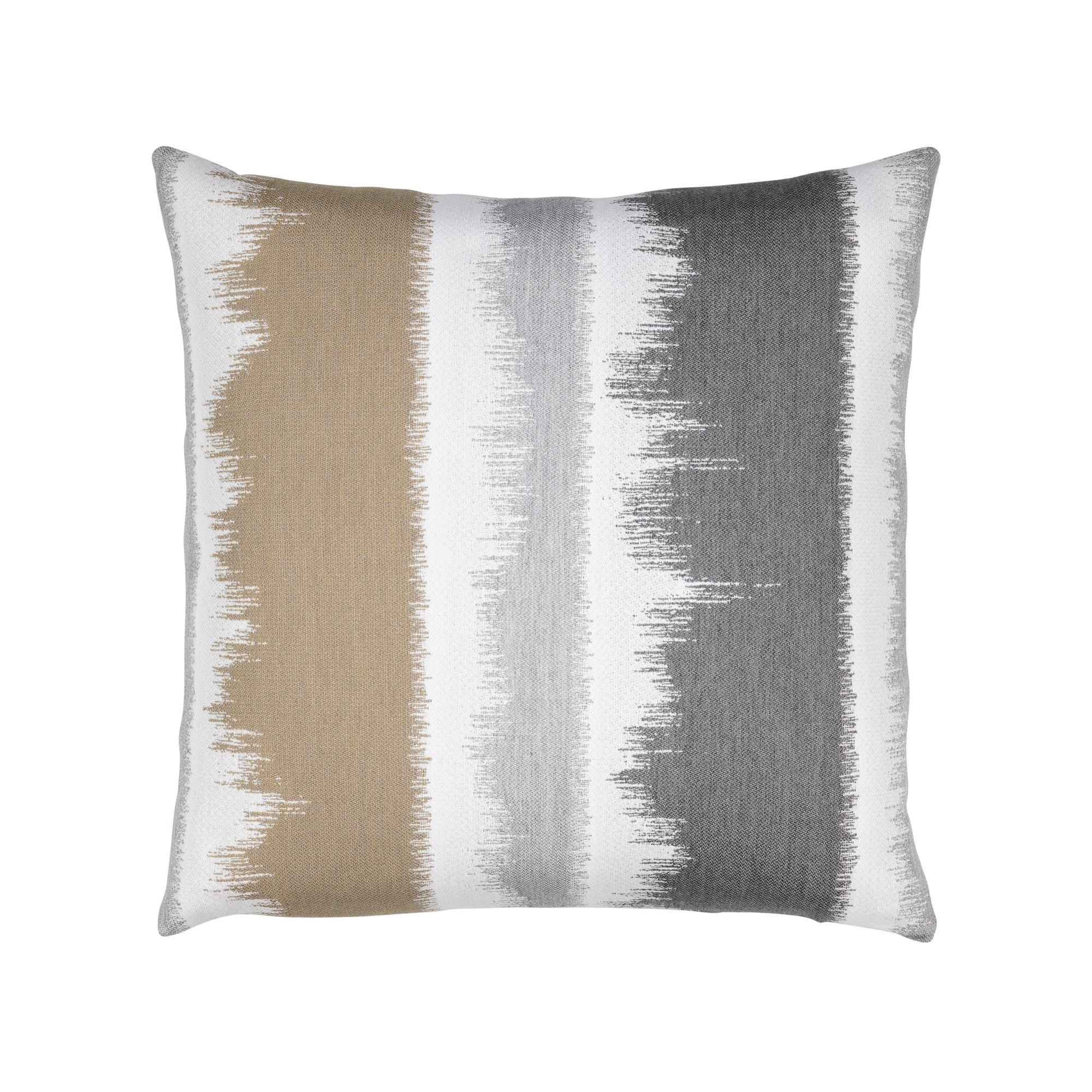 Back image of Tan and Gray ombre outdoor pillow square size for contemporary indoor and outdoor decor