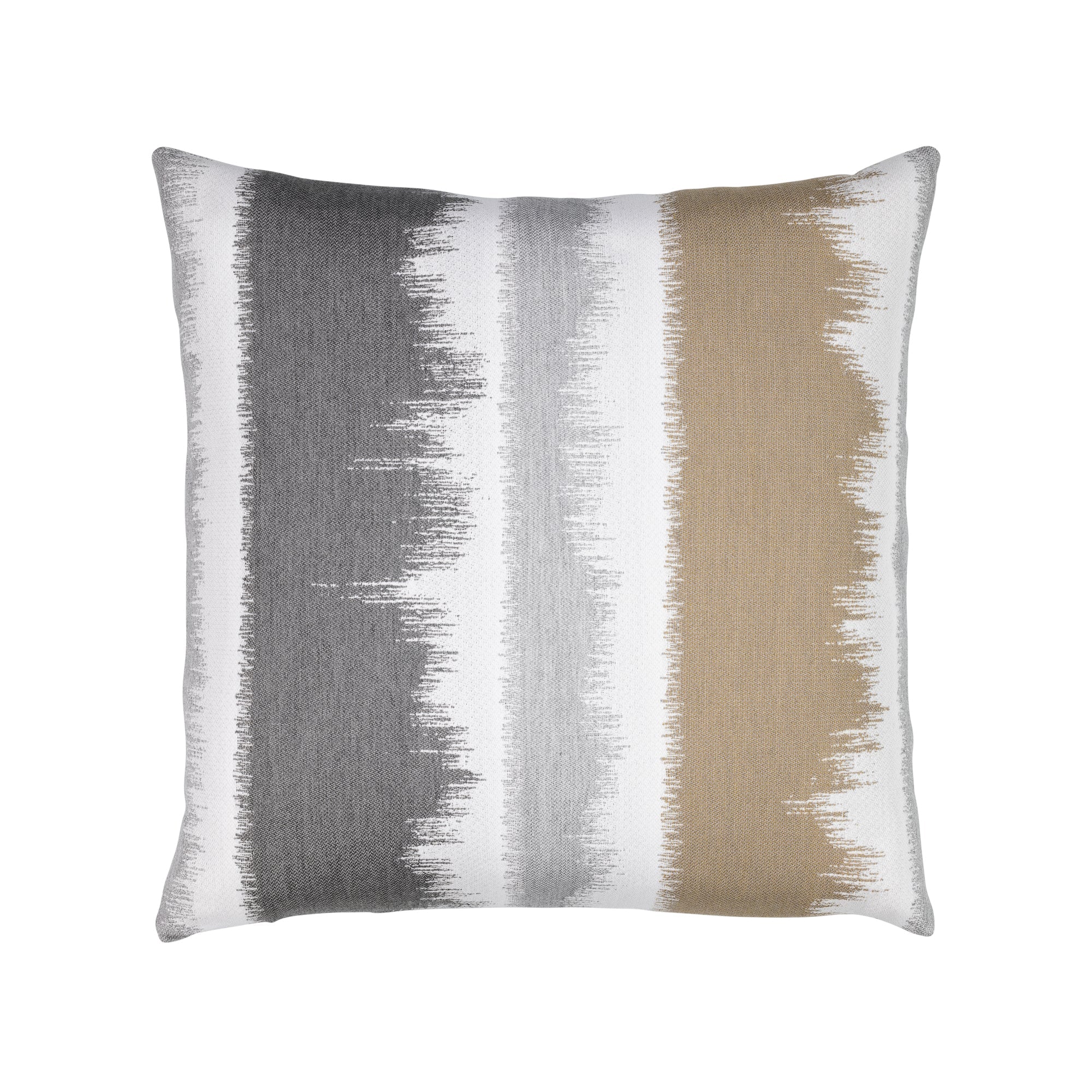 Pillow made from Murmur Camel – outdoor-safe woven fabric by Elaine Smith, ideal for high-end commercial and residential applications.