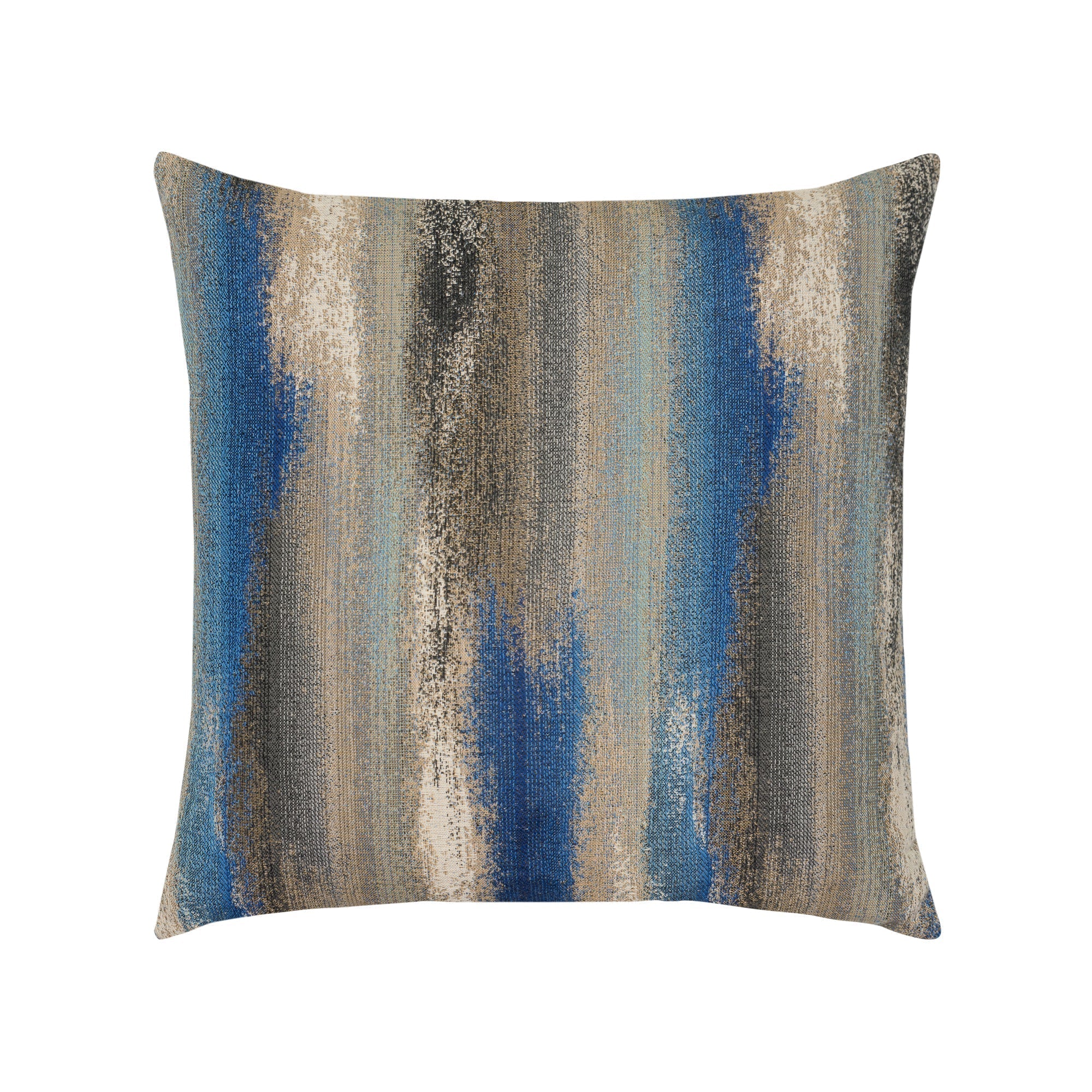 Blue and taupe abstract pillow square size for modern indoor and outdoor decor