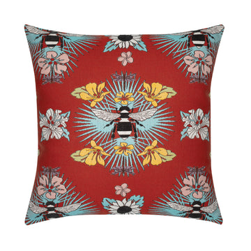 Tropical Bee Red | 22''x22'' Cover