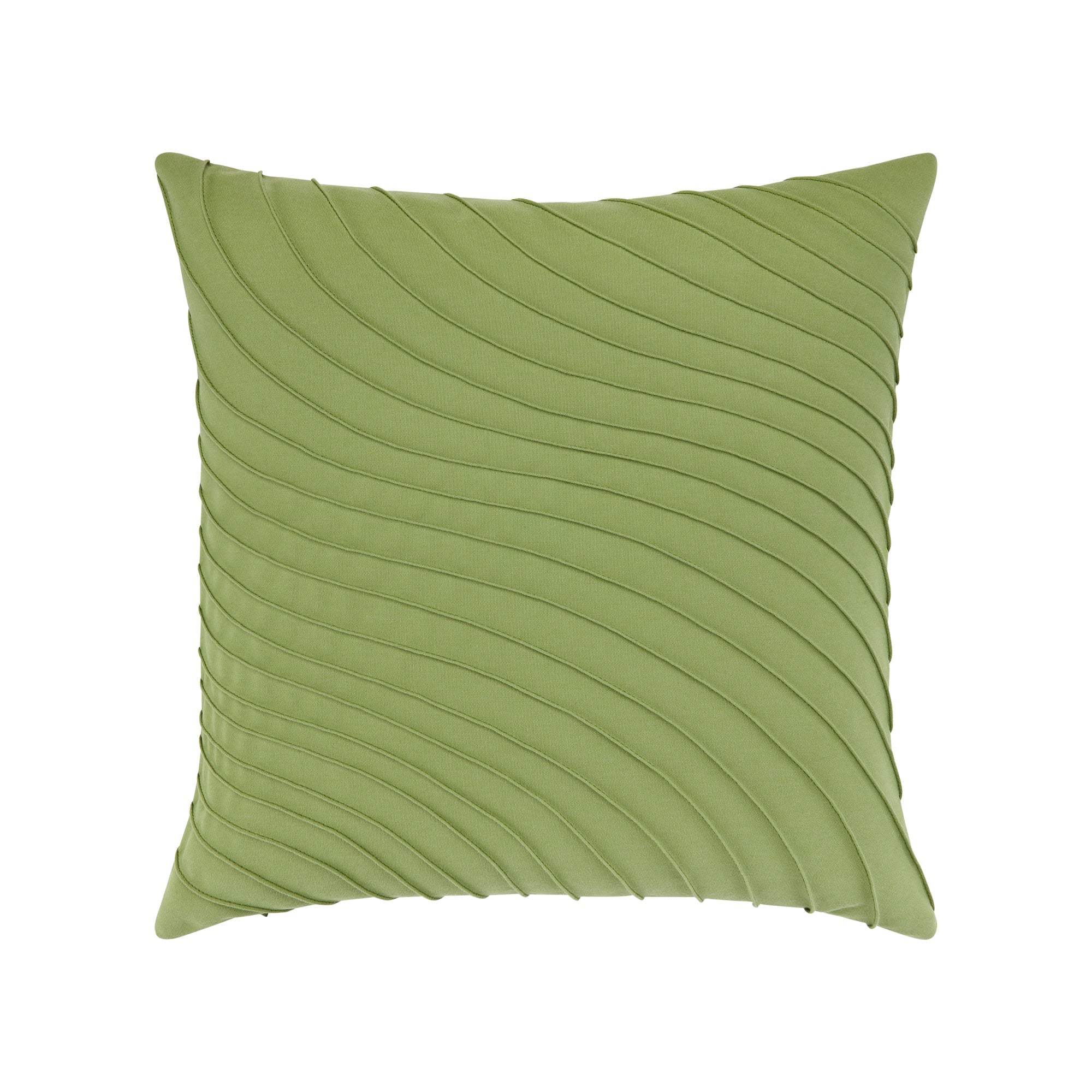 Pillow made from Bright ginkgo green outdoor-safe canvas woven fabric