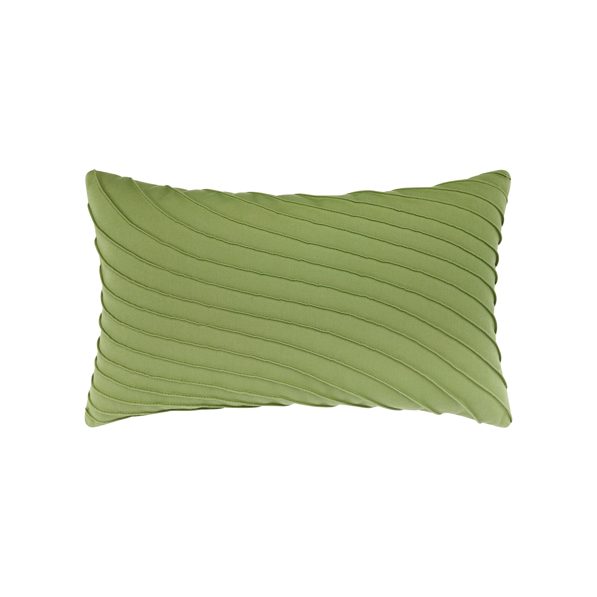 Green textured pillow lumbar size for earthy indoor and outdoor decor