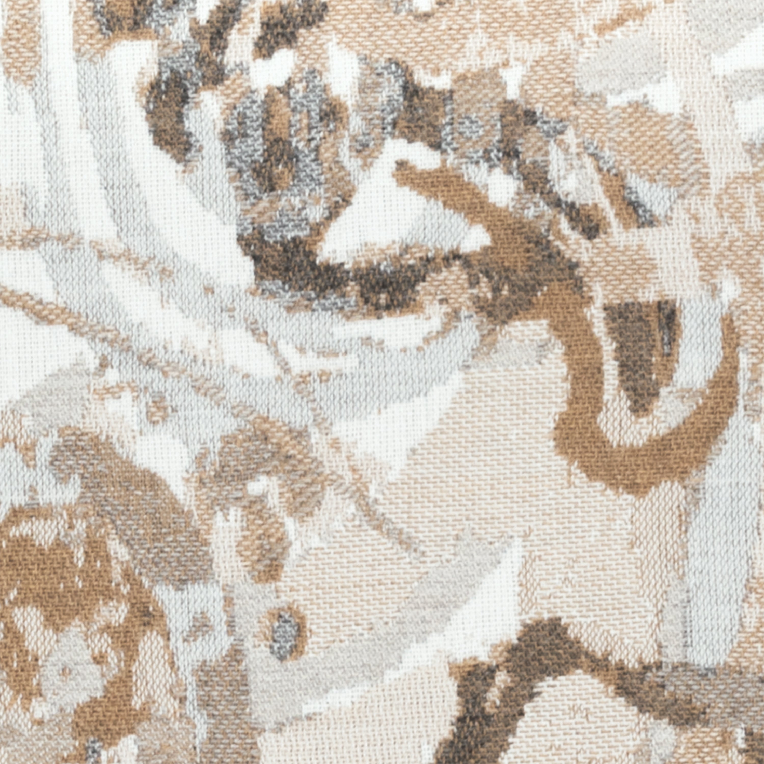 Detail image of Brown and gray abstract pillow square size for elegant indoor and outdoor decor