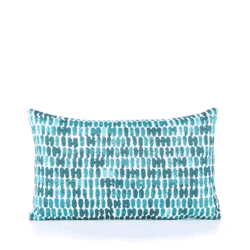360 video of Aruba striped ombre pillow in lumbar size for chic indoor and outdoor decor