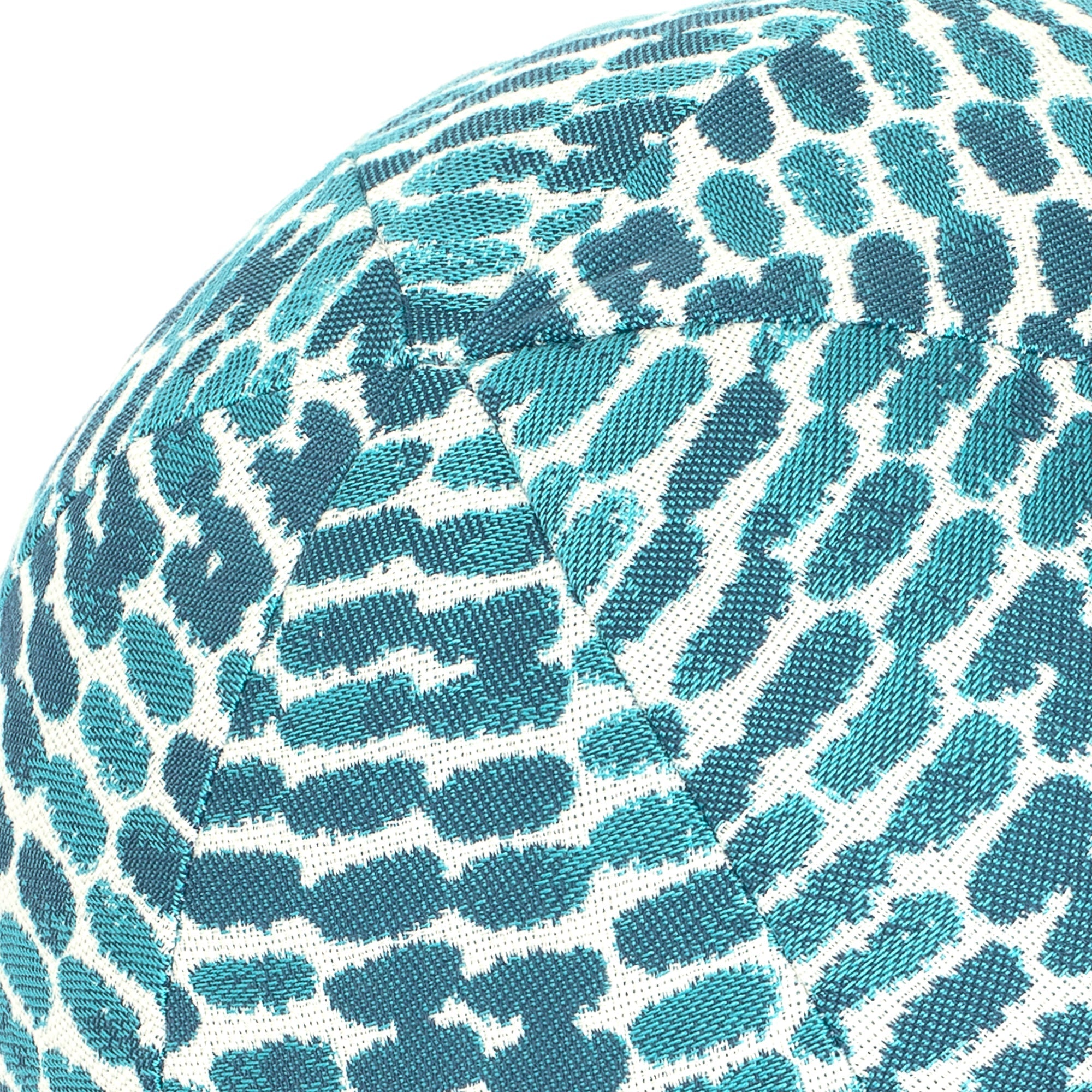 Detail image of Round aruba striped ombre pillow for elegant indoor and outdoor decor