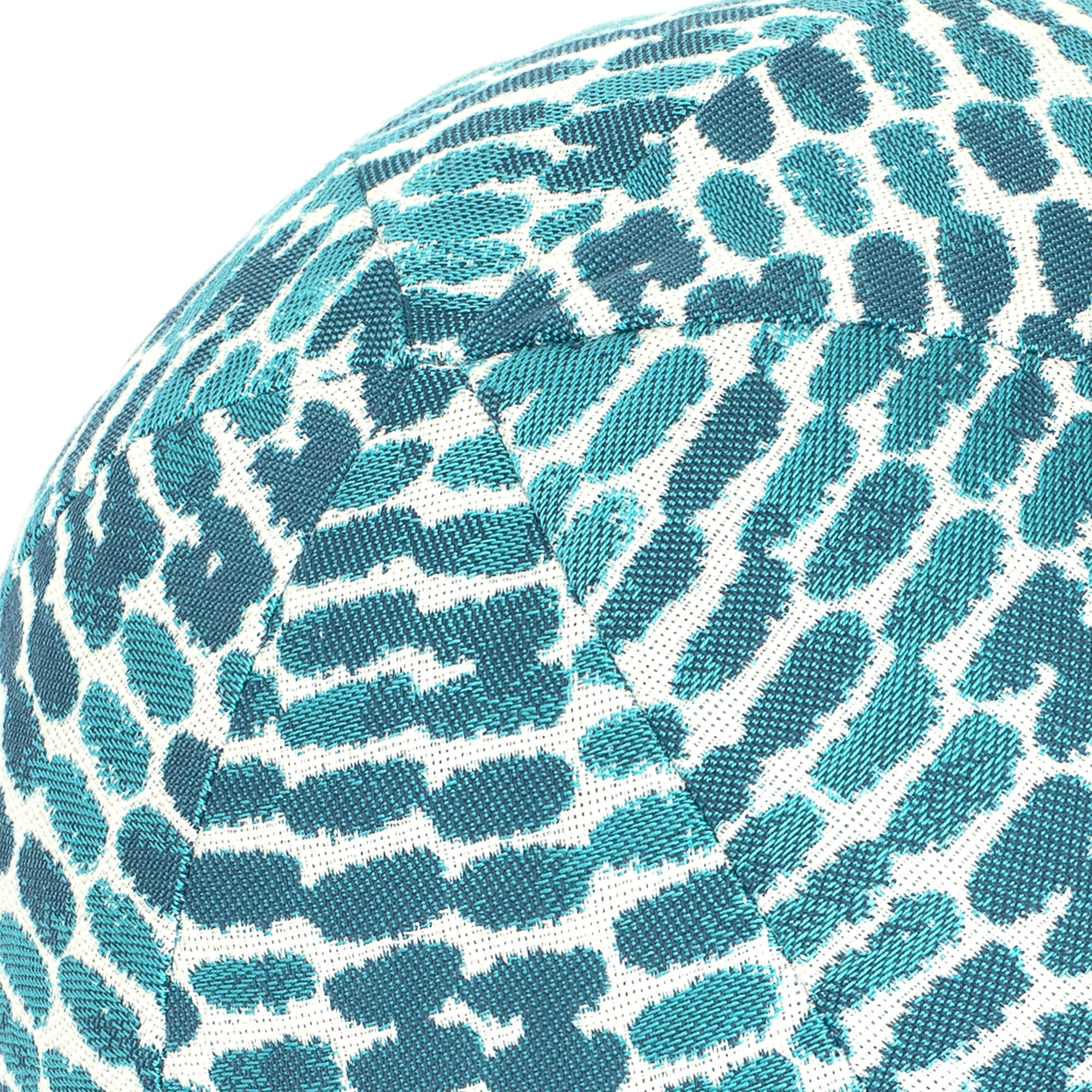 Detail image of Round aruba striped ombre pillow for elegant indoor and outdoor decor