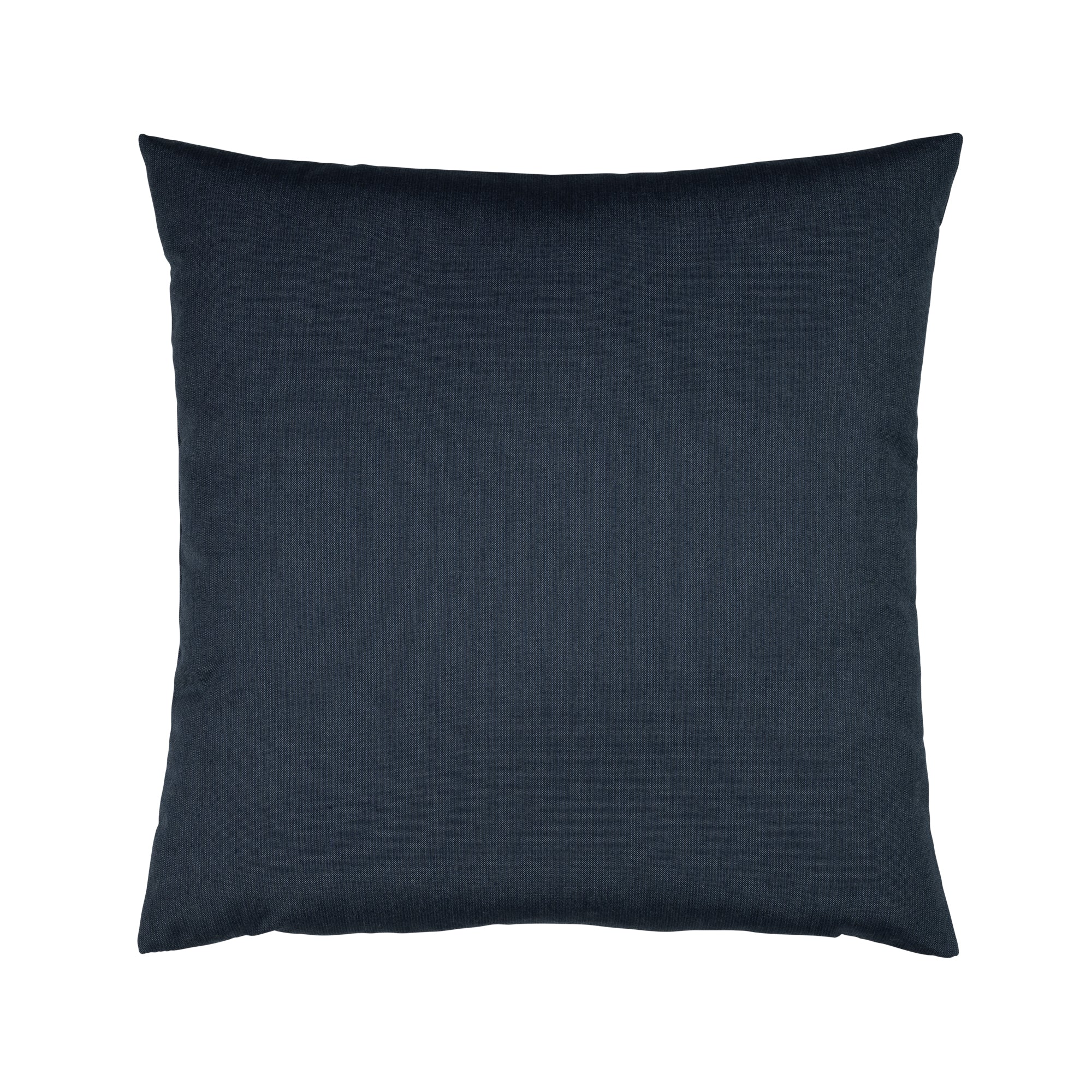 Back image of Navy outdoor pillow with abstract design square size for contemporary patio decor