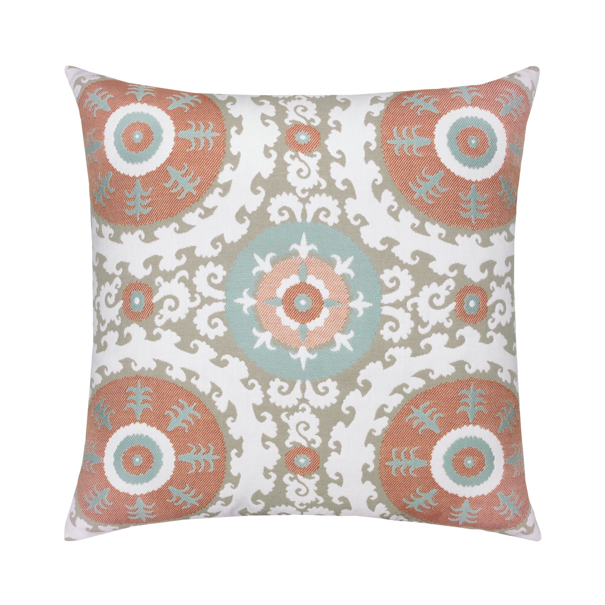 Round medallion pillow square size for elegant indoor and outdoor decor