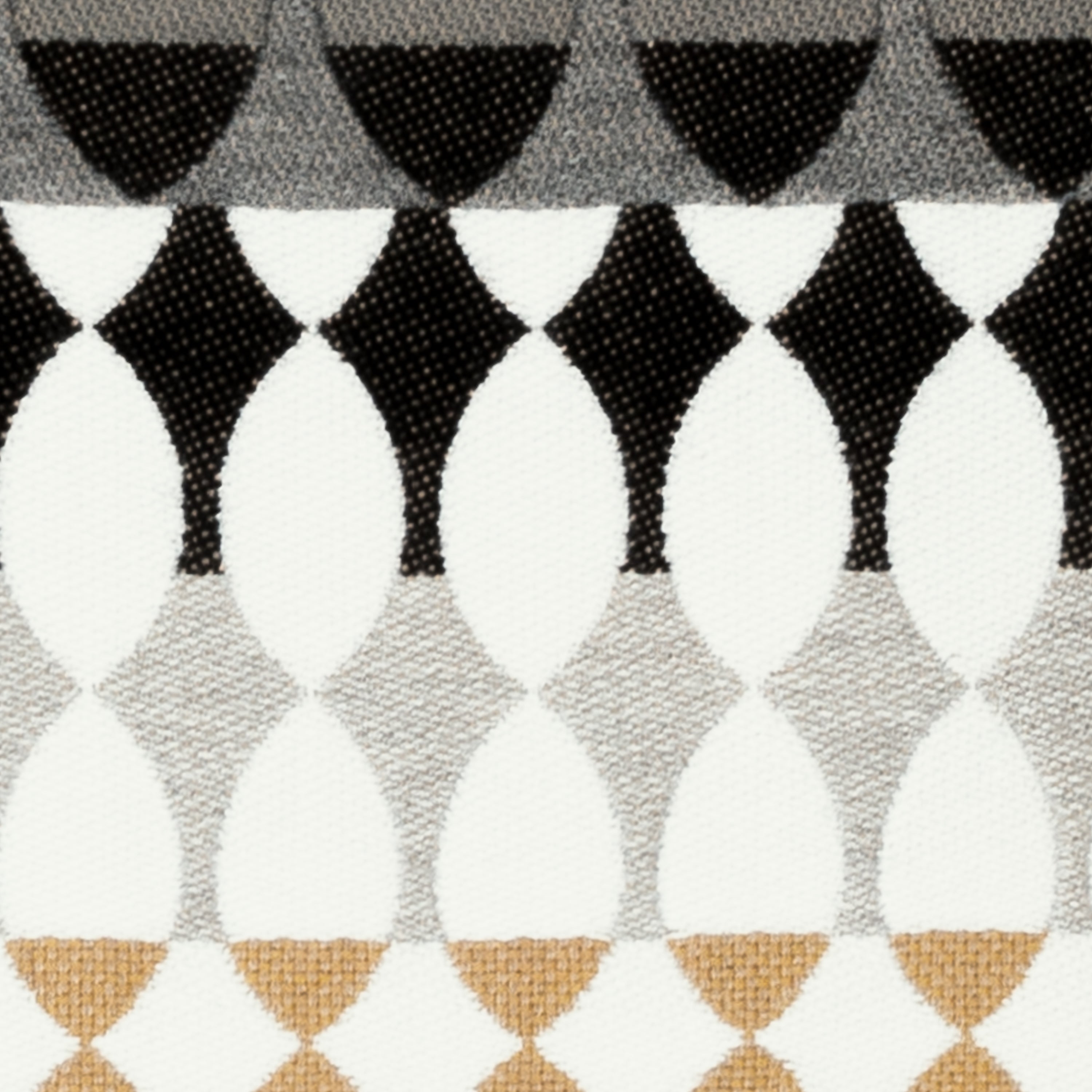 Detail image of Neutral striped multicolor outdoor pillow square size for lively indoor and outdoor decor