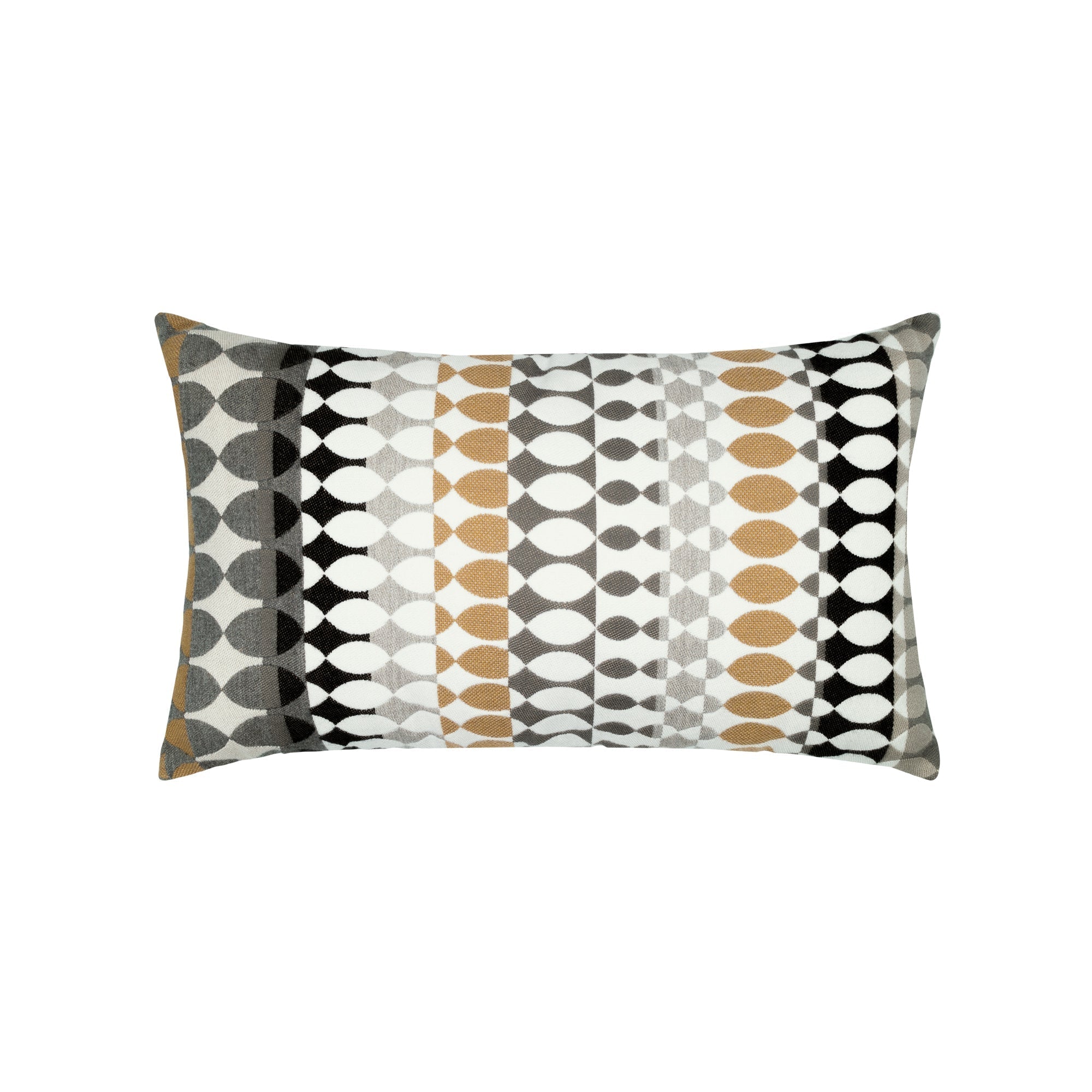 Neutral striped multicolor outdoor pillow lumbar size for vibrant indoor and outdoor decor