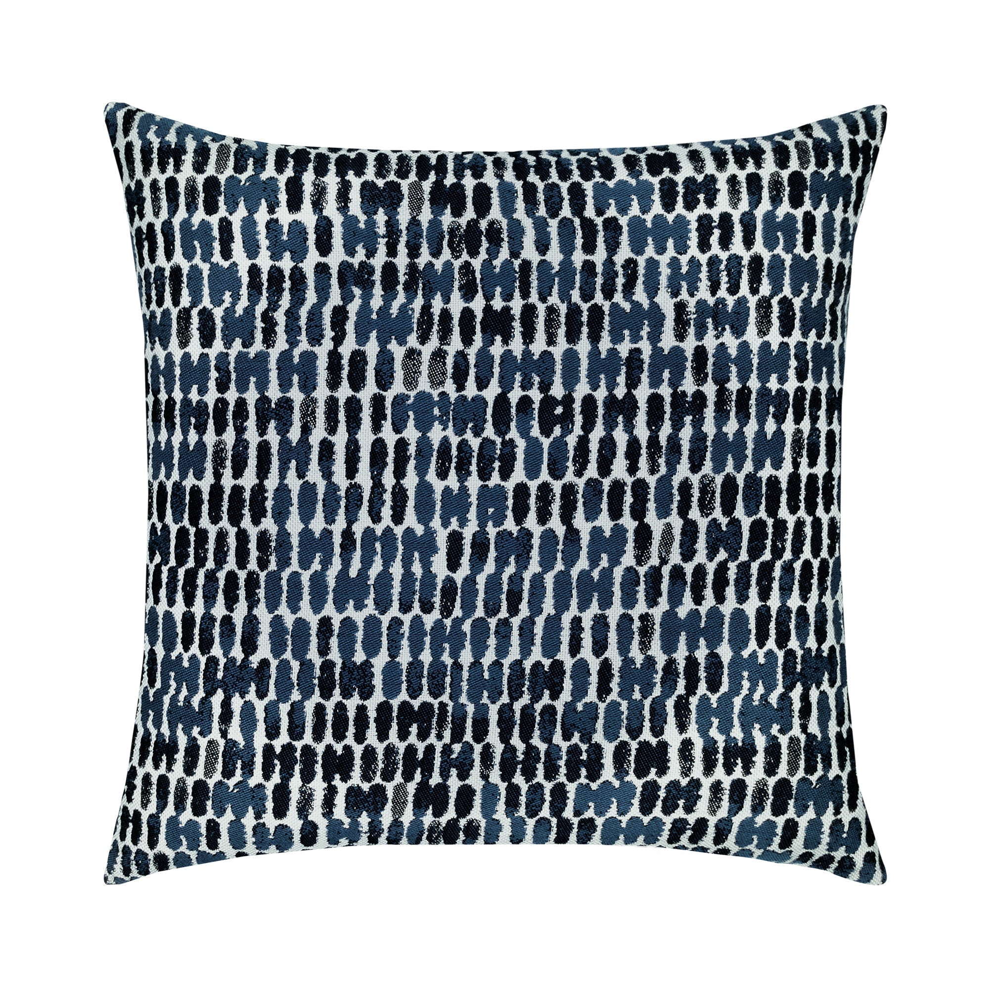 Indigo striped ombre pillow in square size for stylish indoor and outdoor decor by Elaine Smith