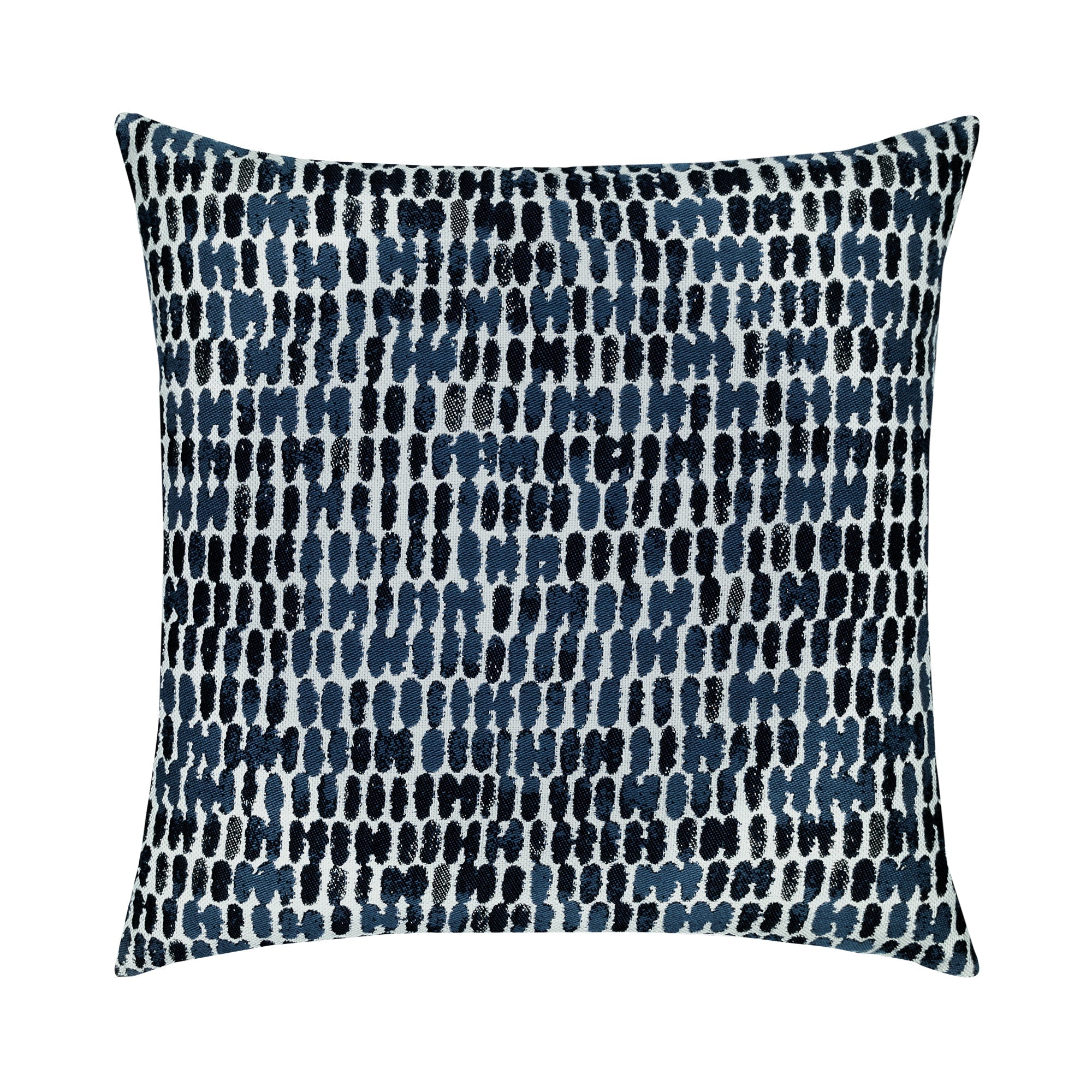 Indigo striped ombre pillow in square size for stylish indoor and outdoor decor by Elaine Smith
