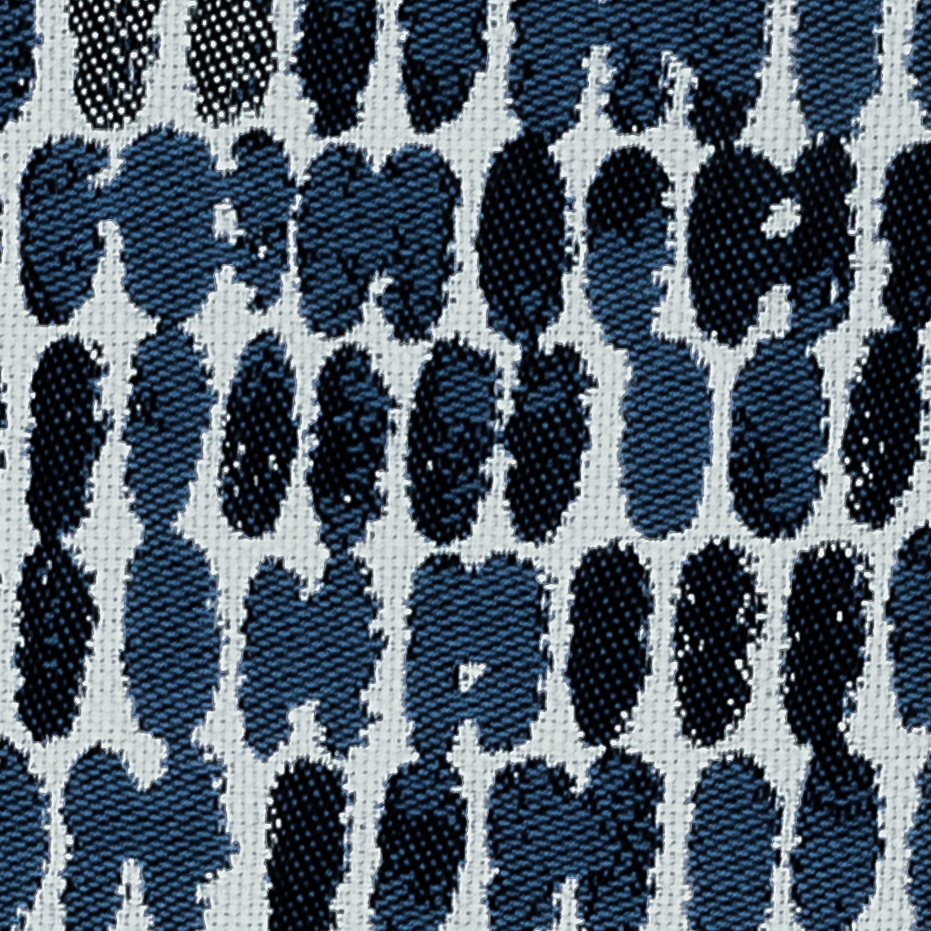 Detail image of Indigo striped ombre pillow in square size for transitional indoor and outdoor decor