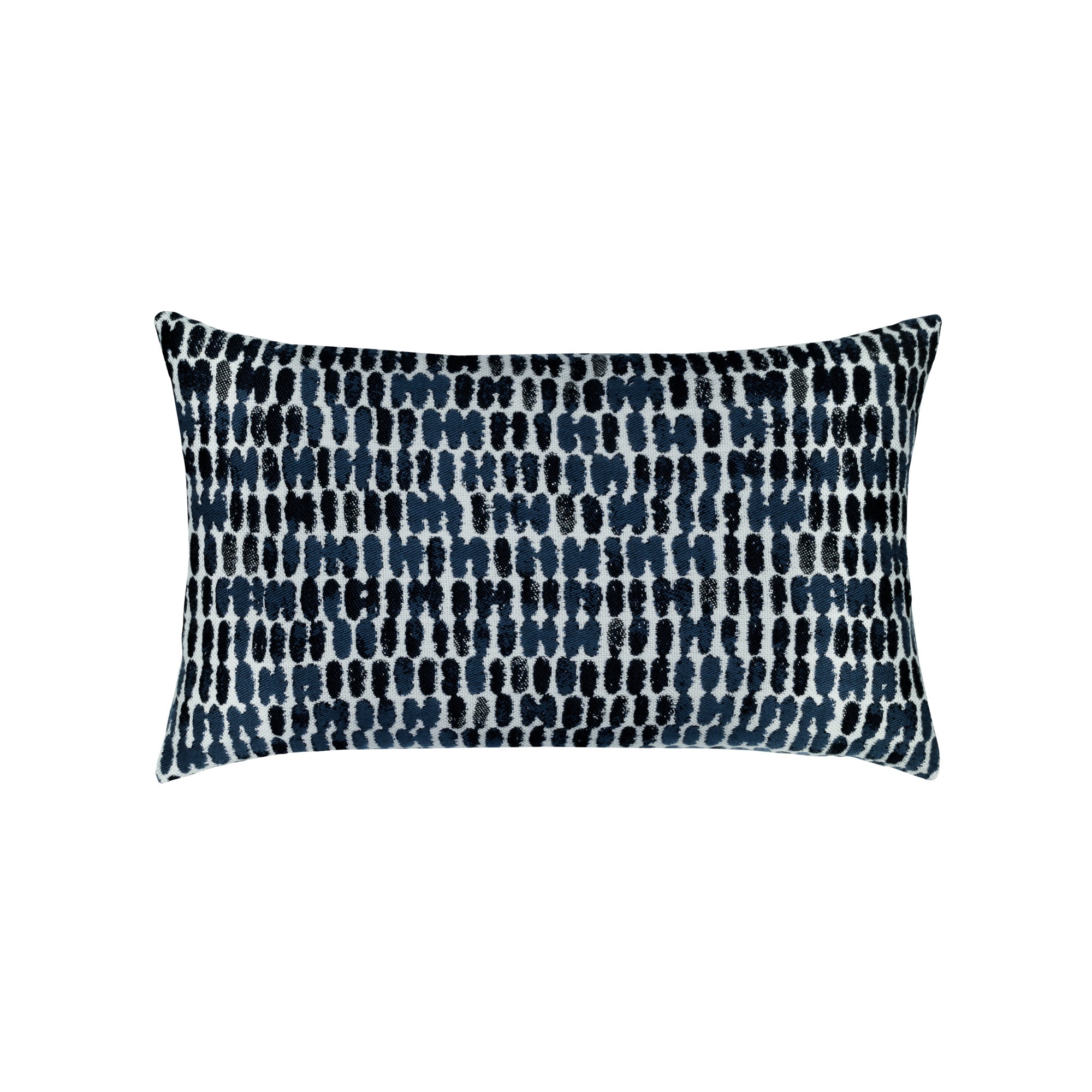 Indigo striped ombre pillow in lumbar size for contemporary indoor and outdoor decor
