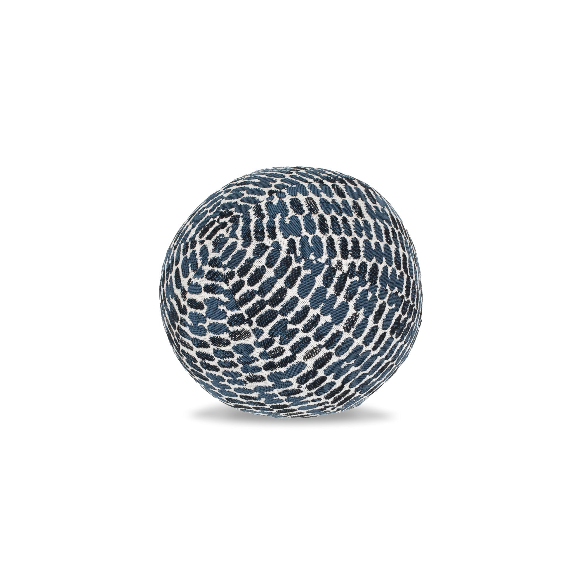 Round indigo striped ombre pillow for classic indoor and outdoor decor