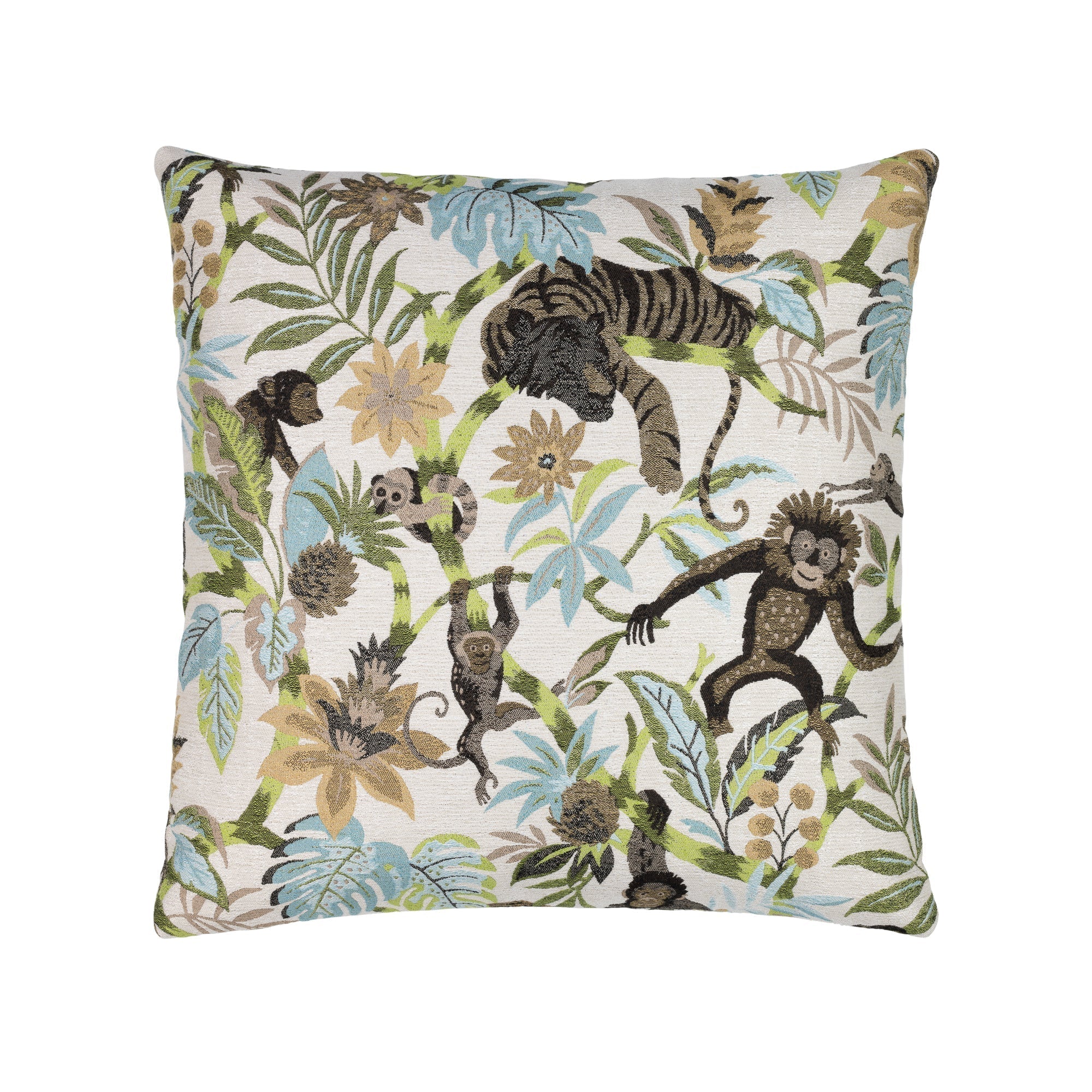 Botanical patterned outdoor pillow square size for chic indoor and outdoor decor
