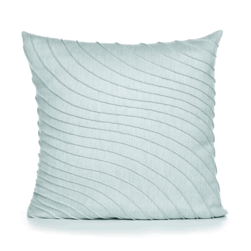 360 video of light blue textured pillow square size for nautical indoor and outdoor decor