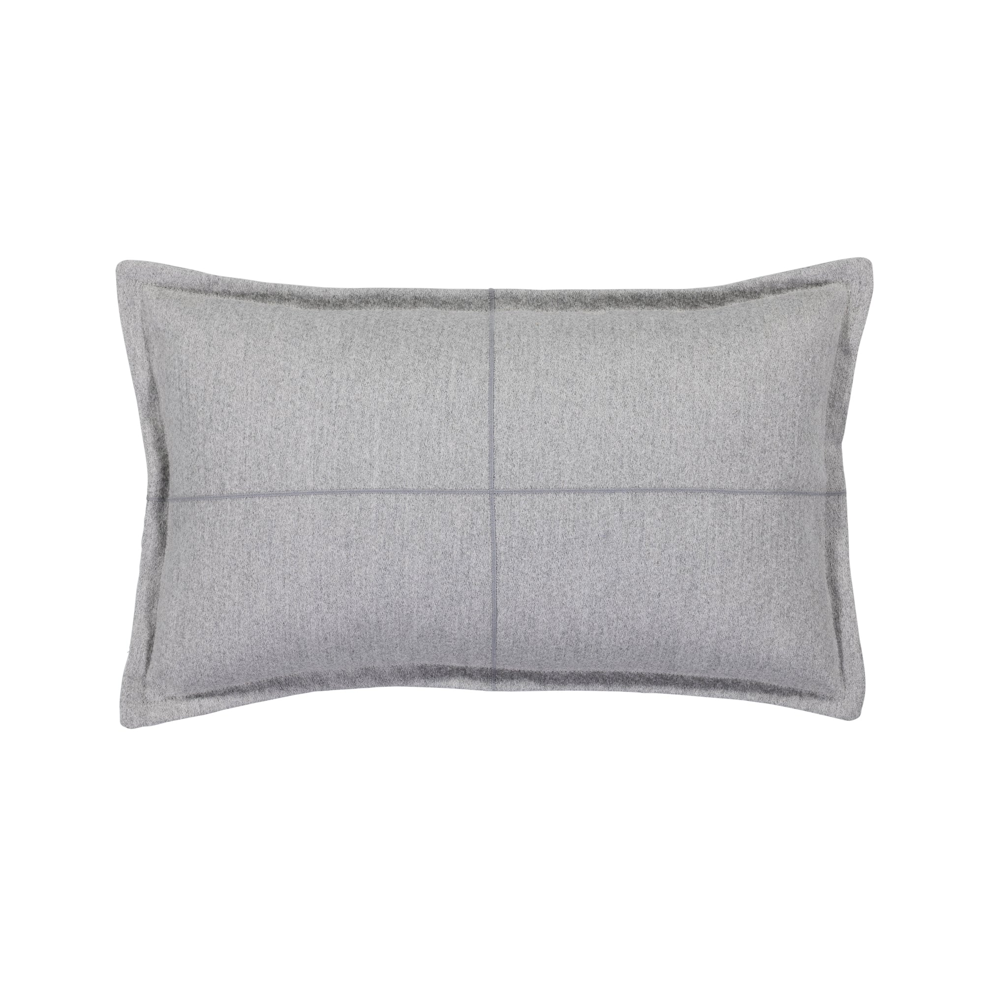 Gray outdoor pillow with subtle texture for versatile outdoor styling