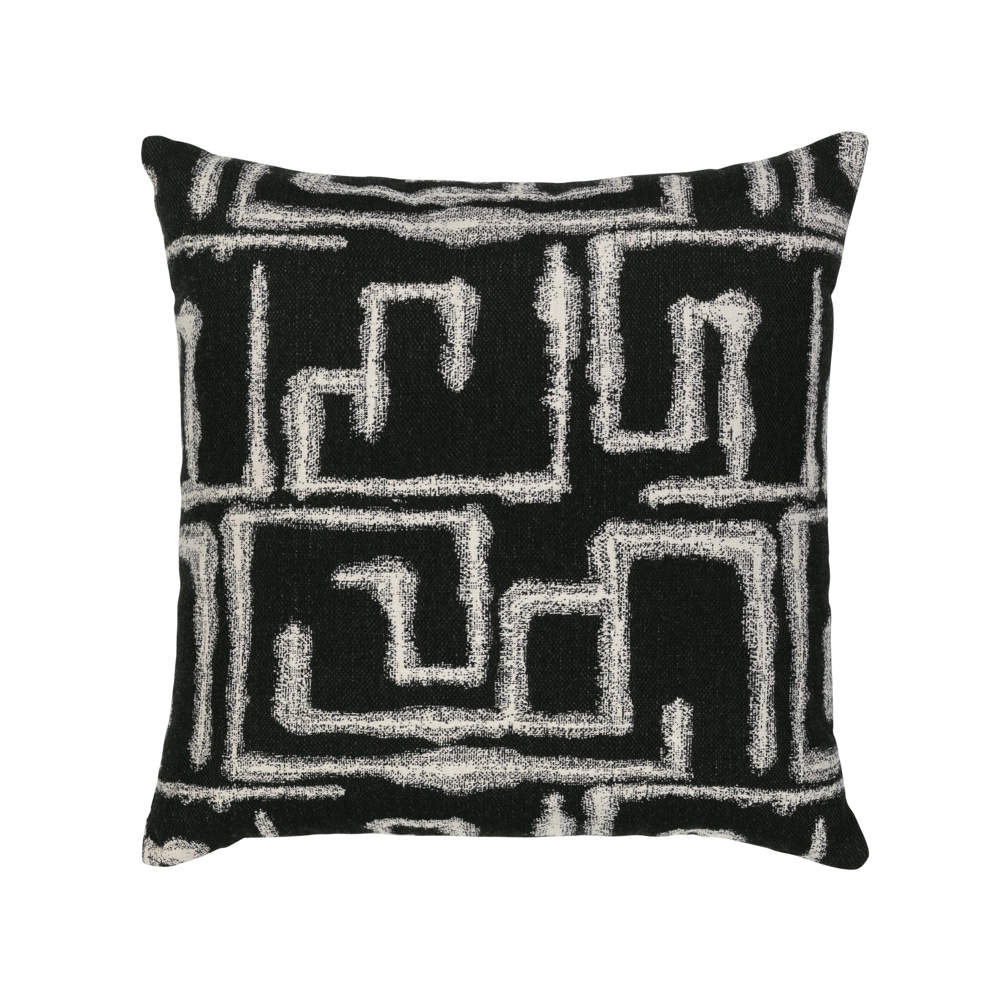 Black maze outdoor pillow square size for dramatic patio decor