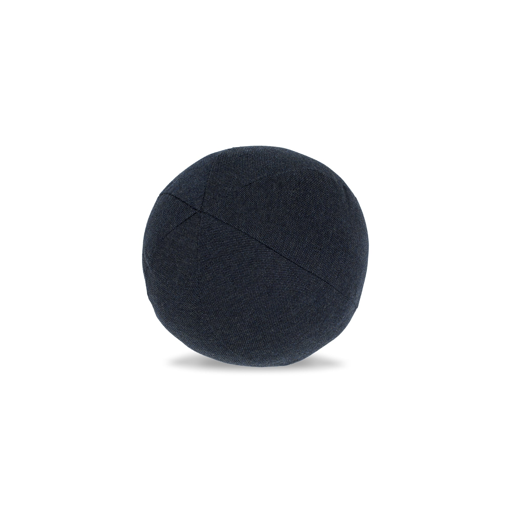 Round indigo textured pillow for bold indoor and outdoor decor