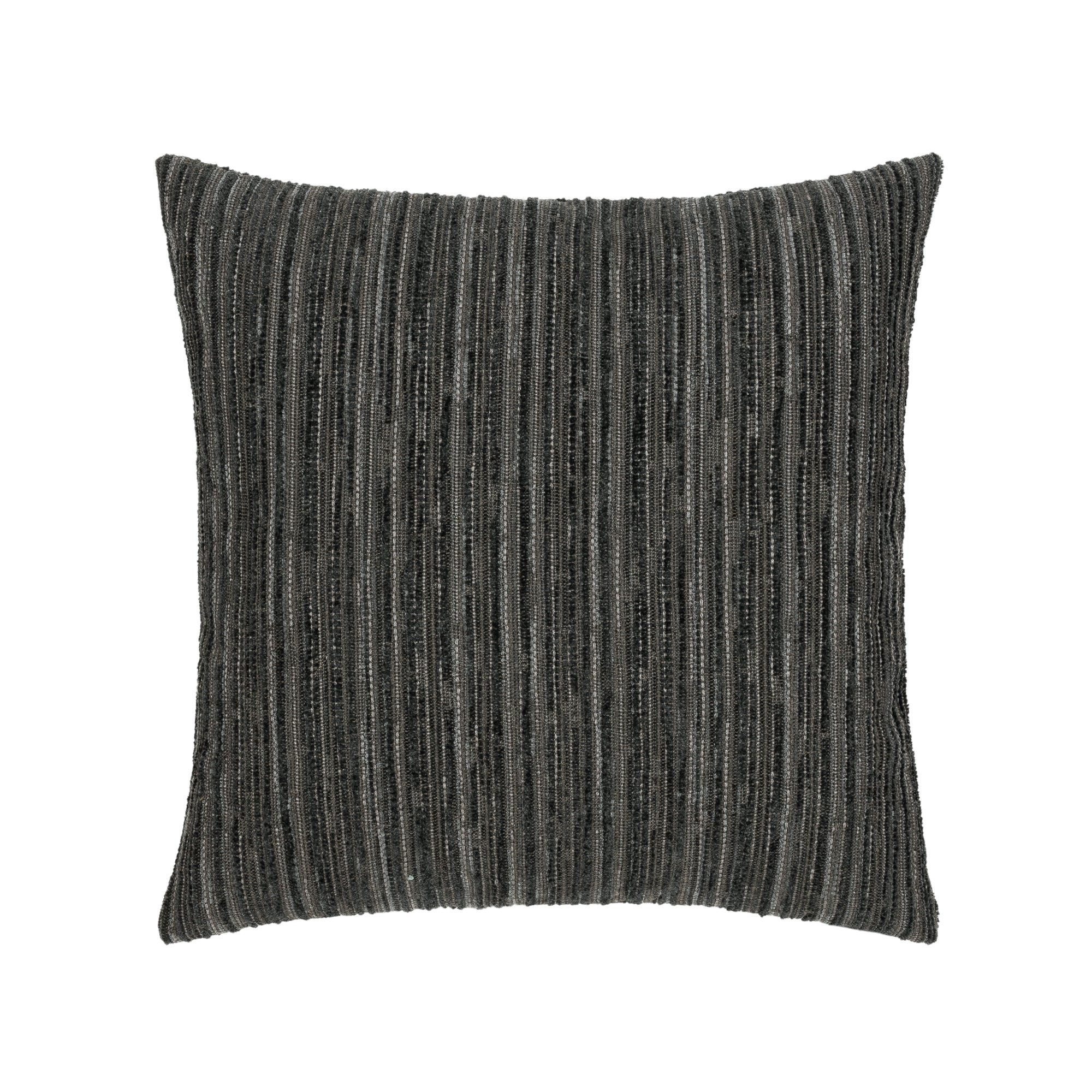 Black stripe with chenille outdoor pillow square size for sophisticated indoor and outdoor decor