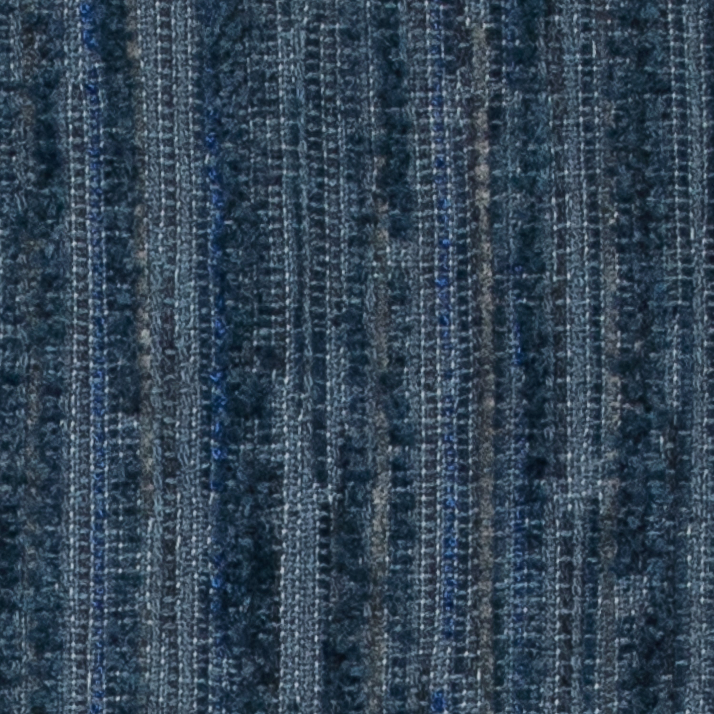 Detail image of Indigo striped with chenille outdoor pillow lumbar size for nautical indoor and outdoor decor