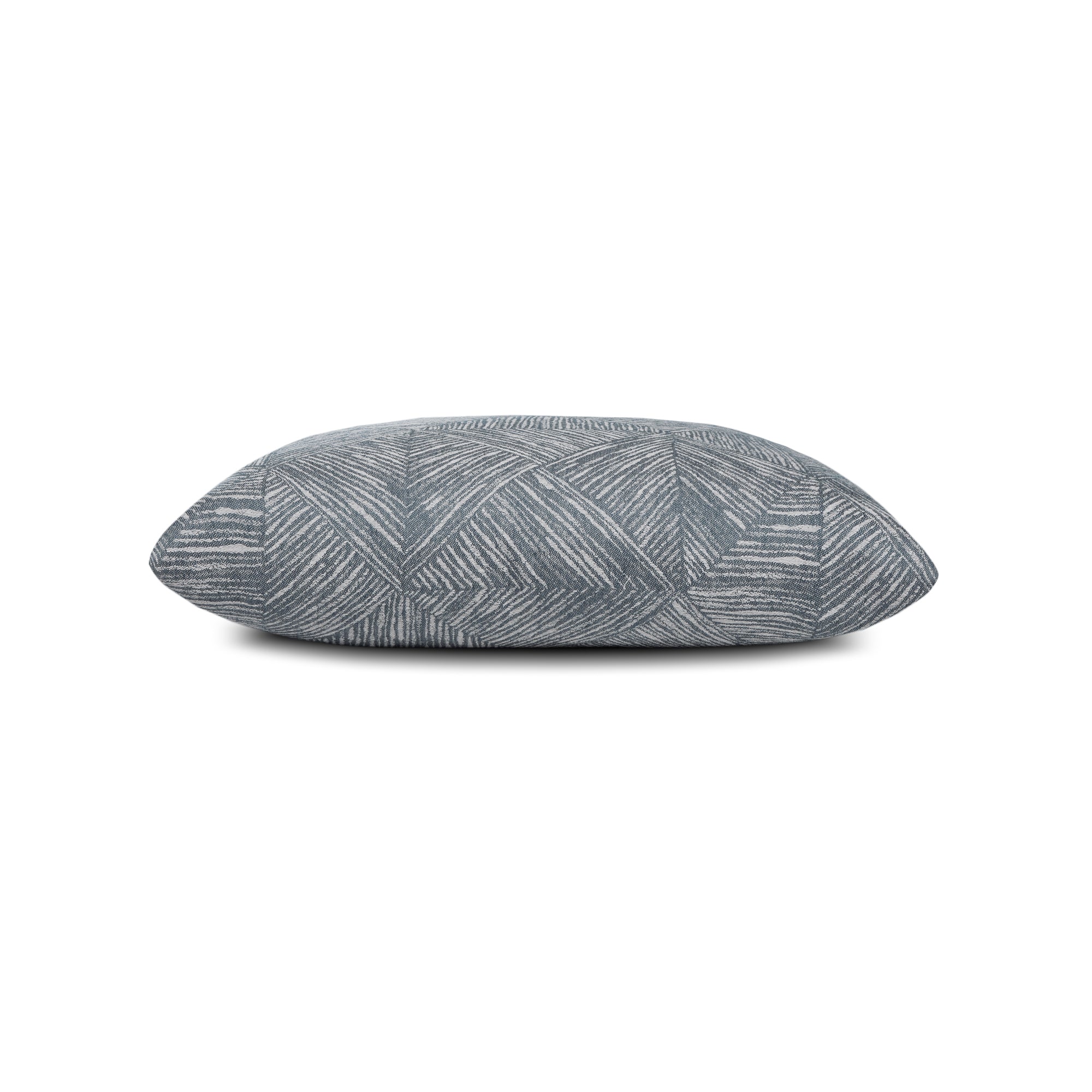 Side image of Blue and gray geometric small scale in square size for elegant indoor and outdoor decor