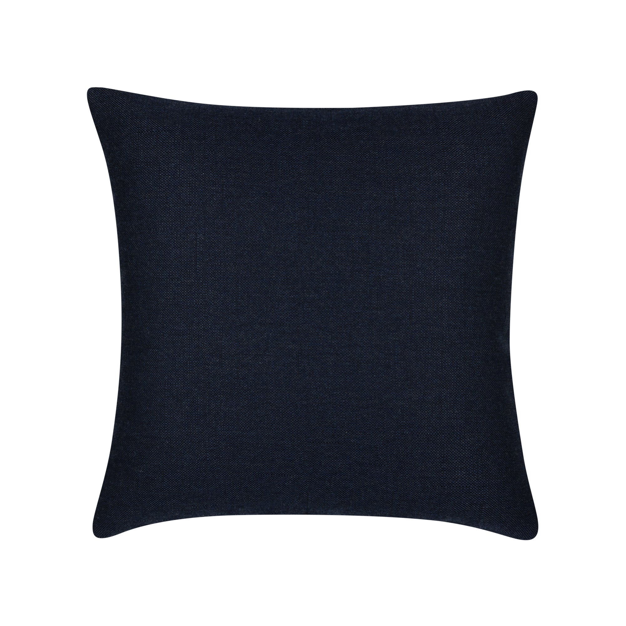 Back image of Blue outdoor pillow with compass motif, square size for nautical outdoor decor