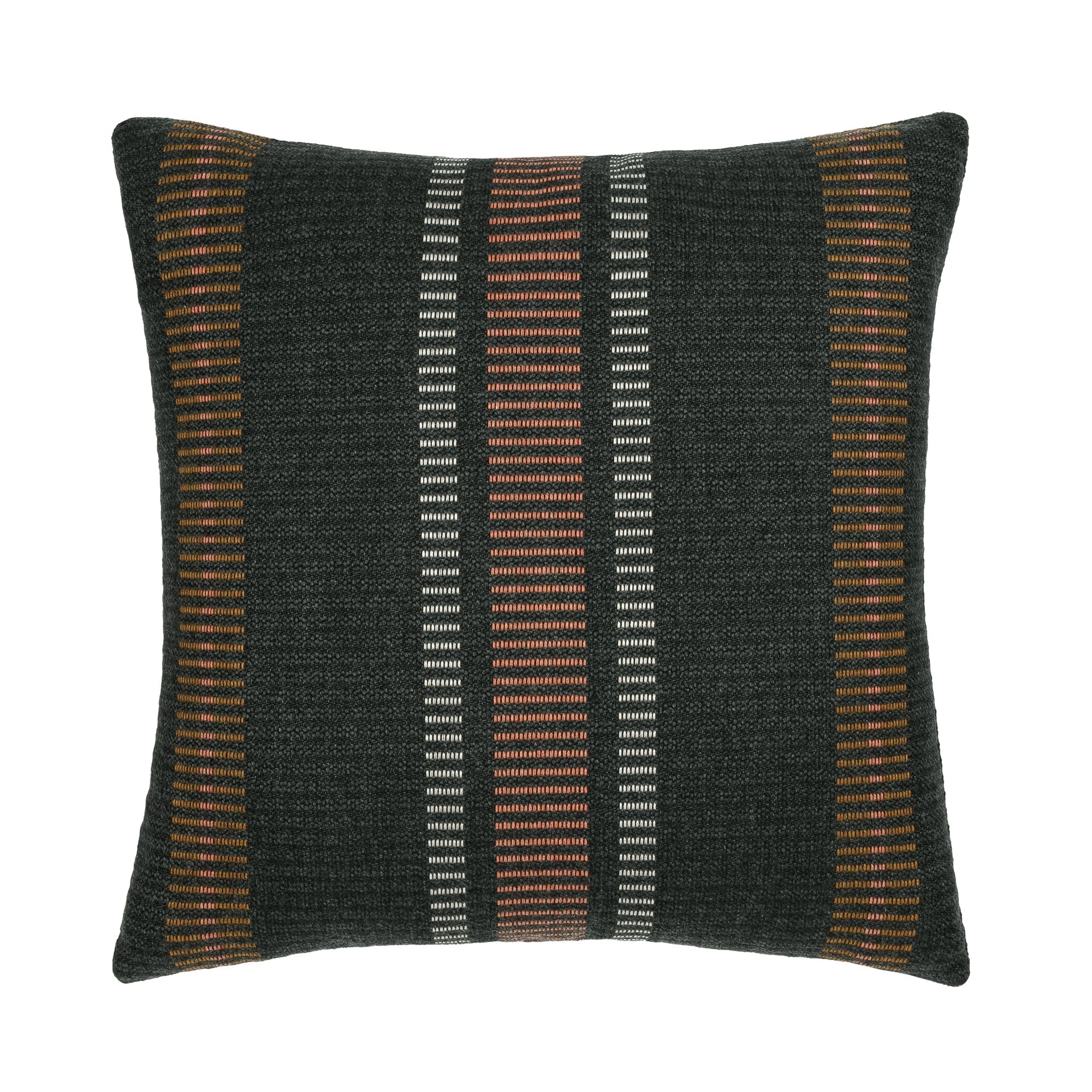 charcoal geometric striped outdoor pillow square size for contemporary patio decor