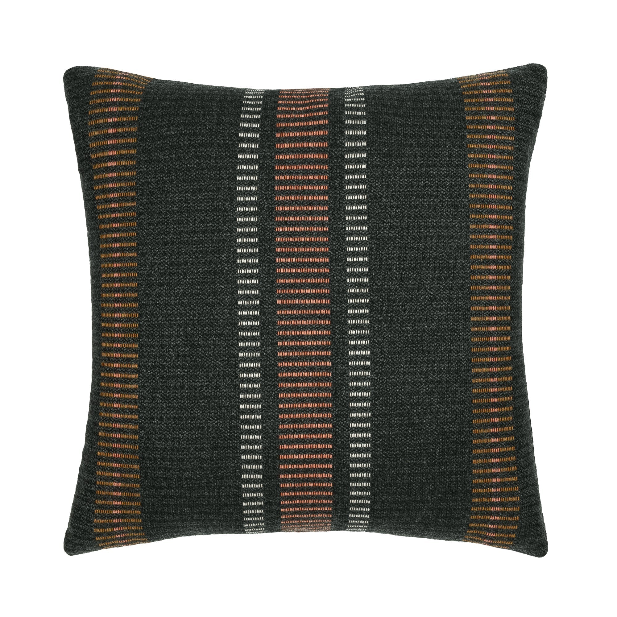 charcoal geometric striped outdoor pillow square size for contemporary patio decor