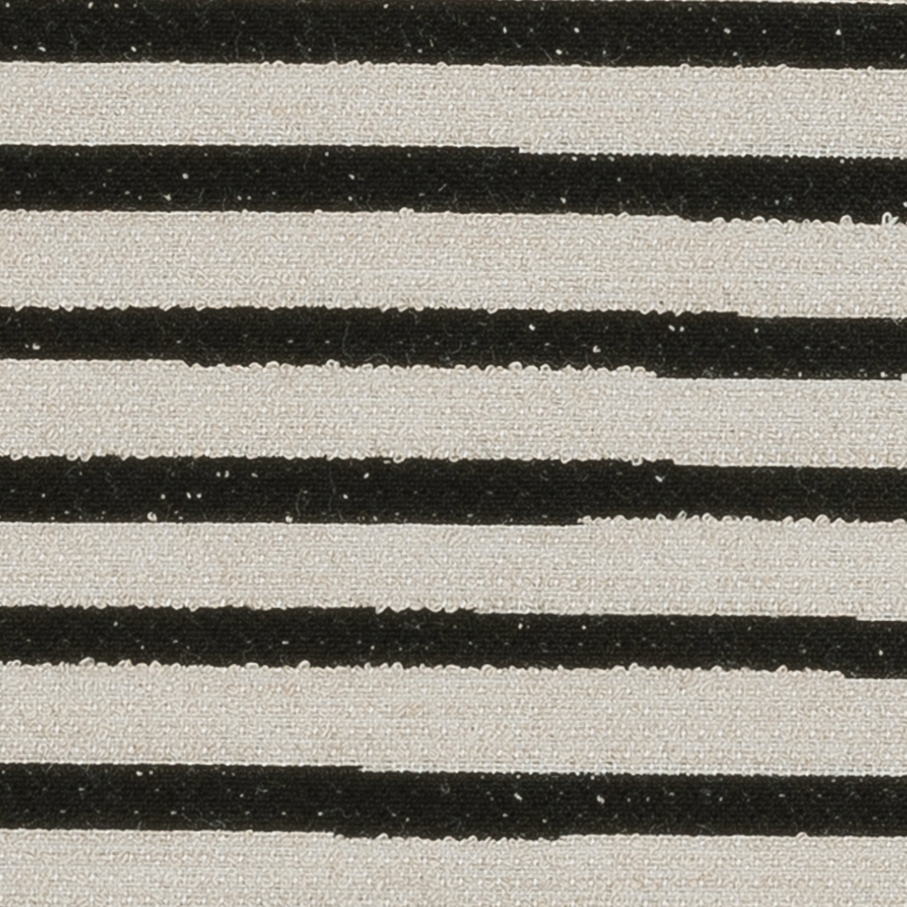 Detail image of Black and cream striped pillow lumbar size for contemporary indoor and outdoor decor by Elaine Smith