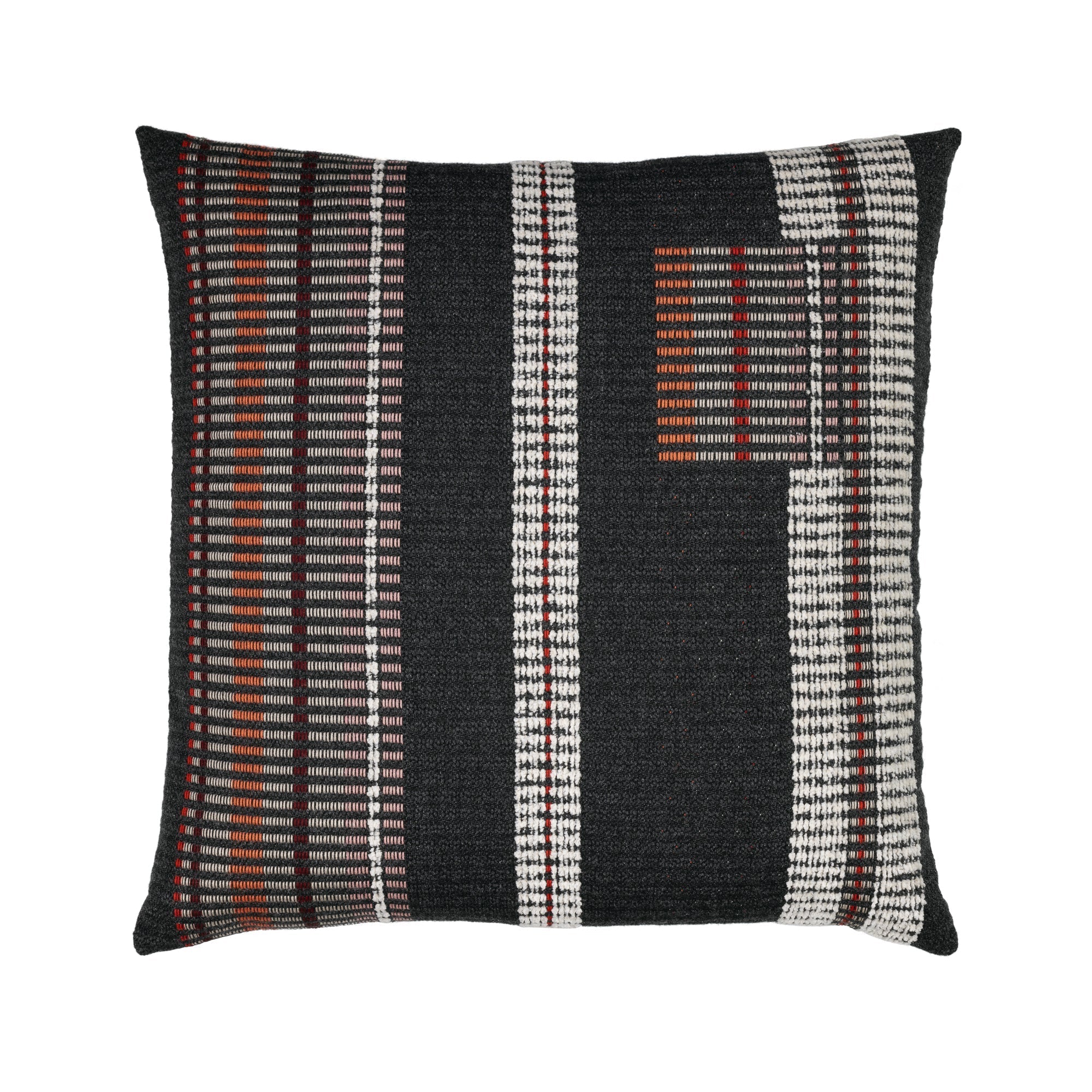 Charcoal gray striped pillow square size for timeless indoor and outdoor decor