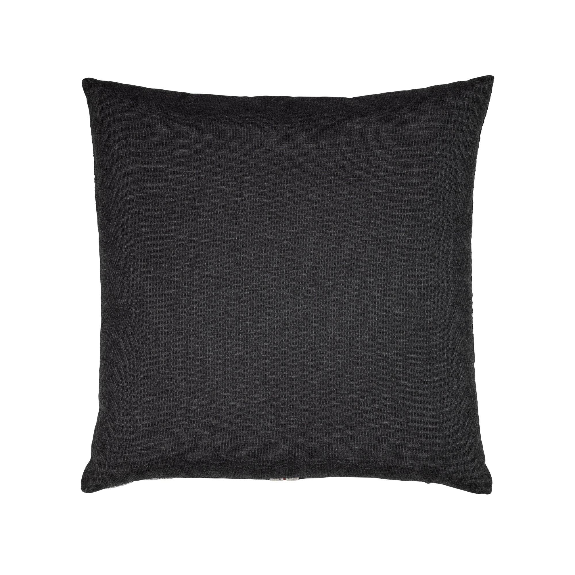 Back image of Charcoal gray striped pillow square size for stylish indoor and outdoor decor