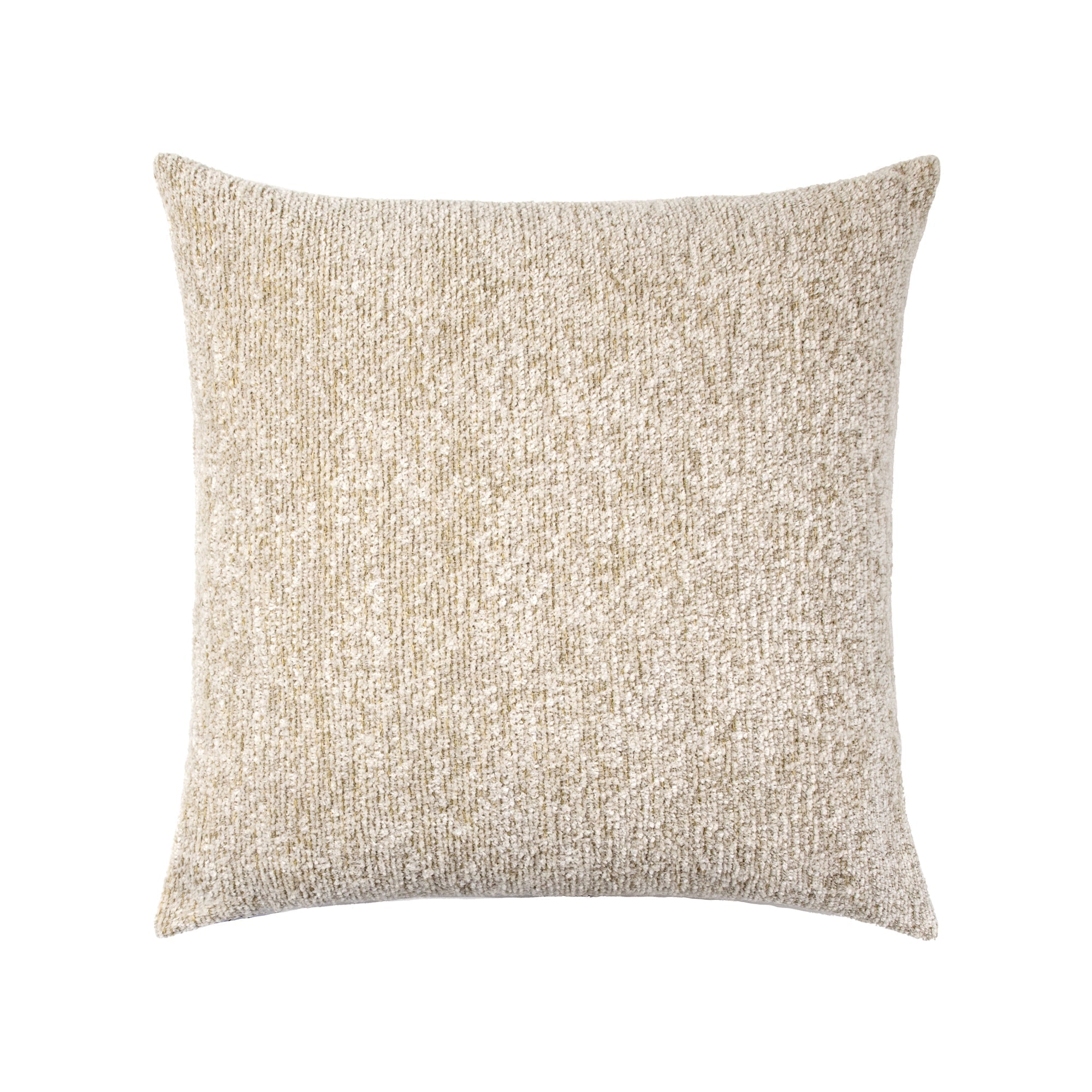 Beige outdoor pillow with woven texture, square size for neutral outdoor design