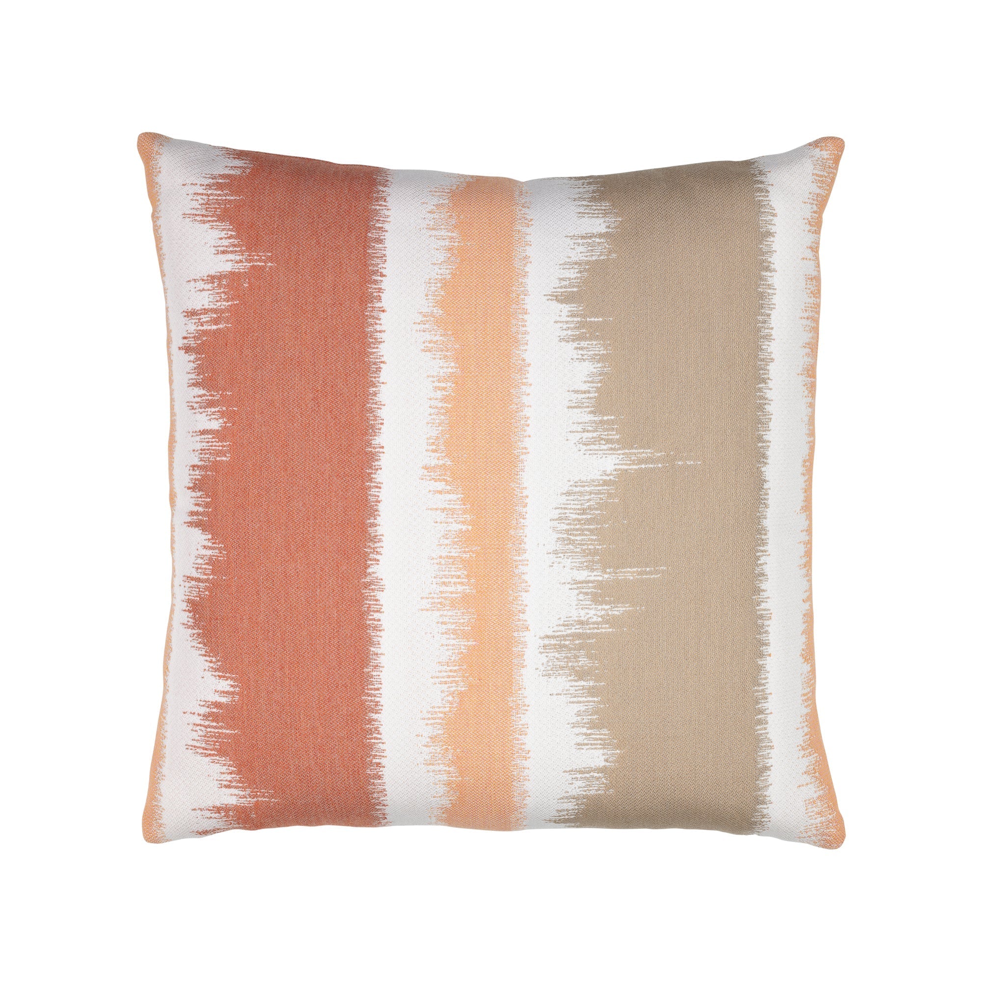 Back image of Clay and tan ombre outdoor pillow square size for vibrant indoor and outdoor decor by Elaine Smith
