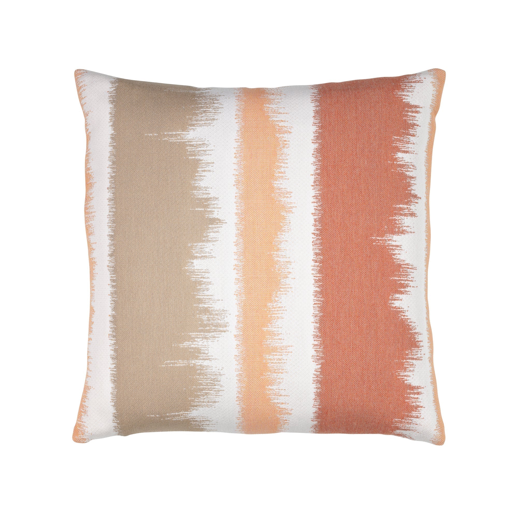 Clay and tan ombre outdoor pillow square size for vibrant indoor and outdoor decor by Elaine Smith
