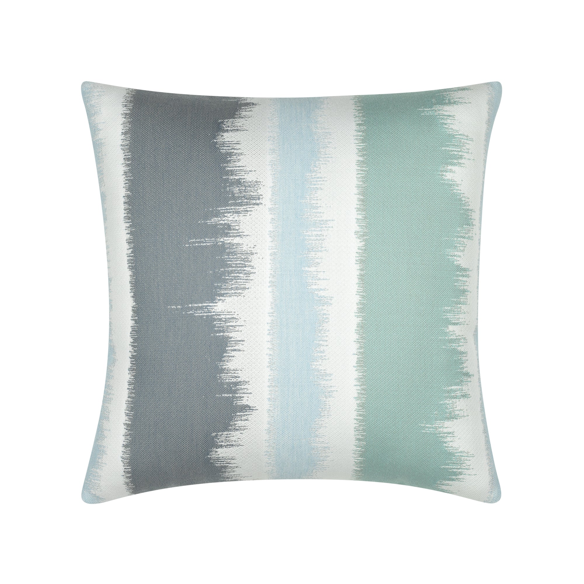 Surf green and blue ombre outdoor pillow square size for stylish indoor and outdoor decor by Elaine Smith