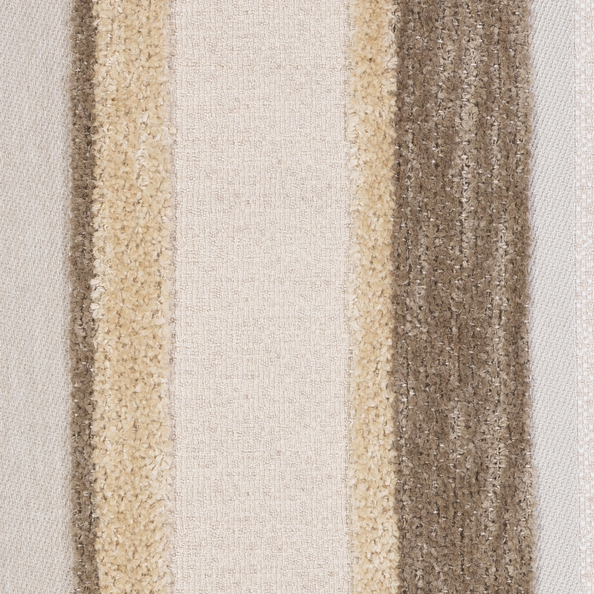 Detail image of Beige striped outdoor pillow lumbar size for classic indoor and outdoor decor