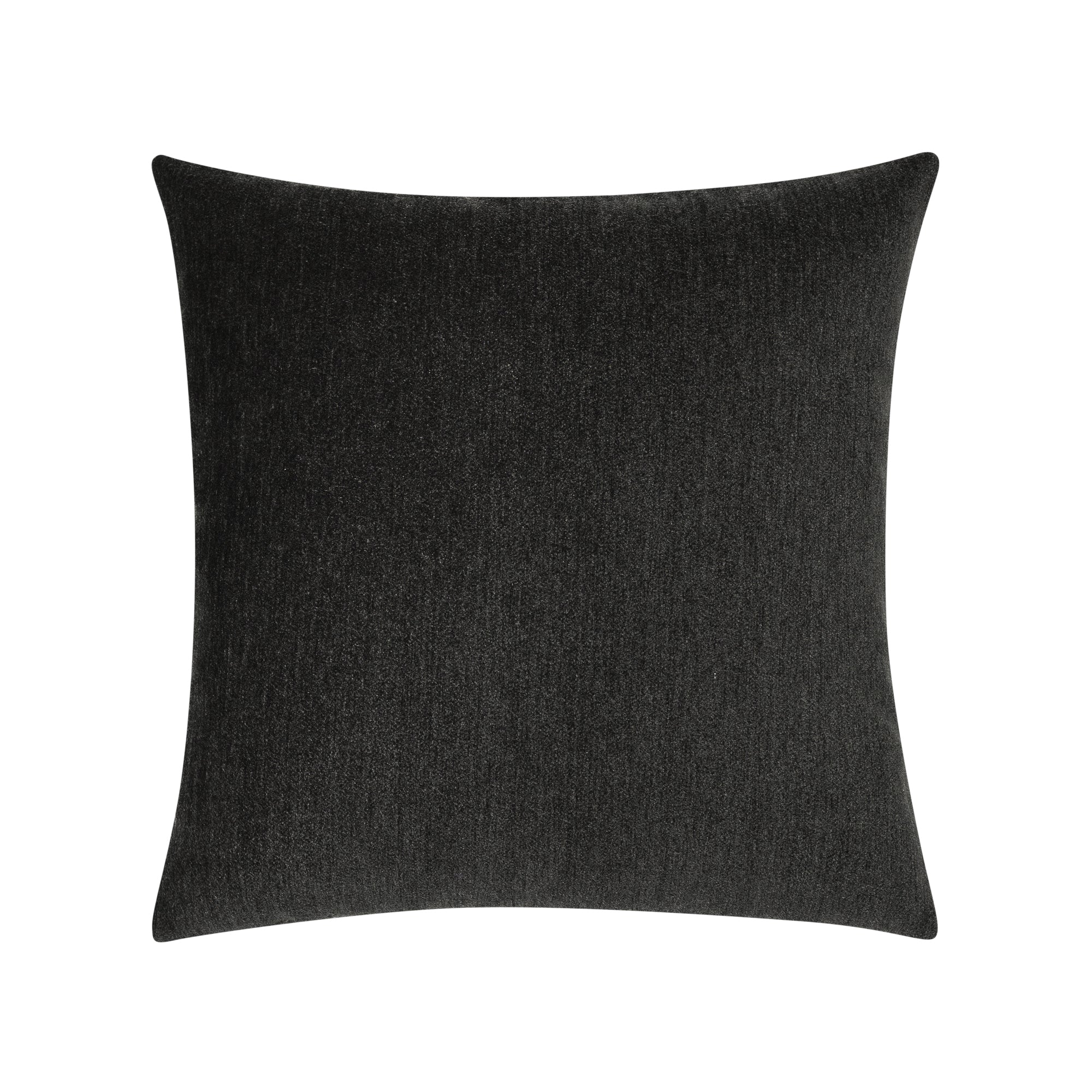 Charcoal velour outdoor pillow square size for dramatic indoor and outdoor decor