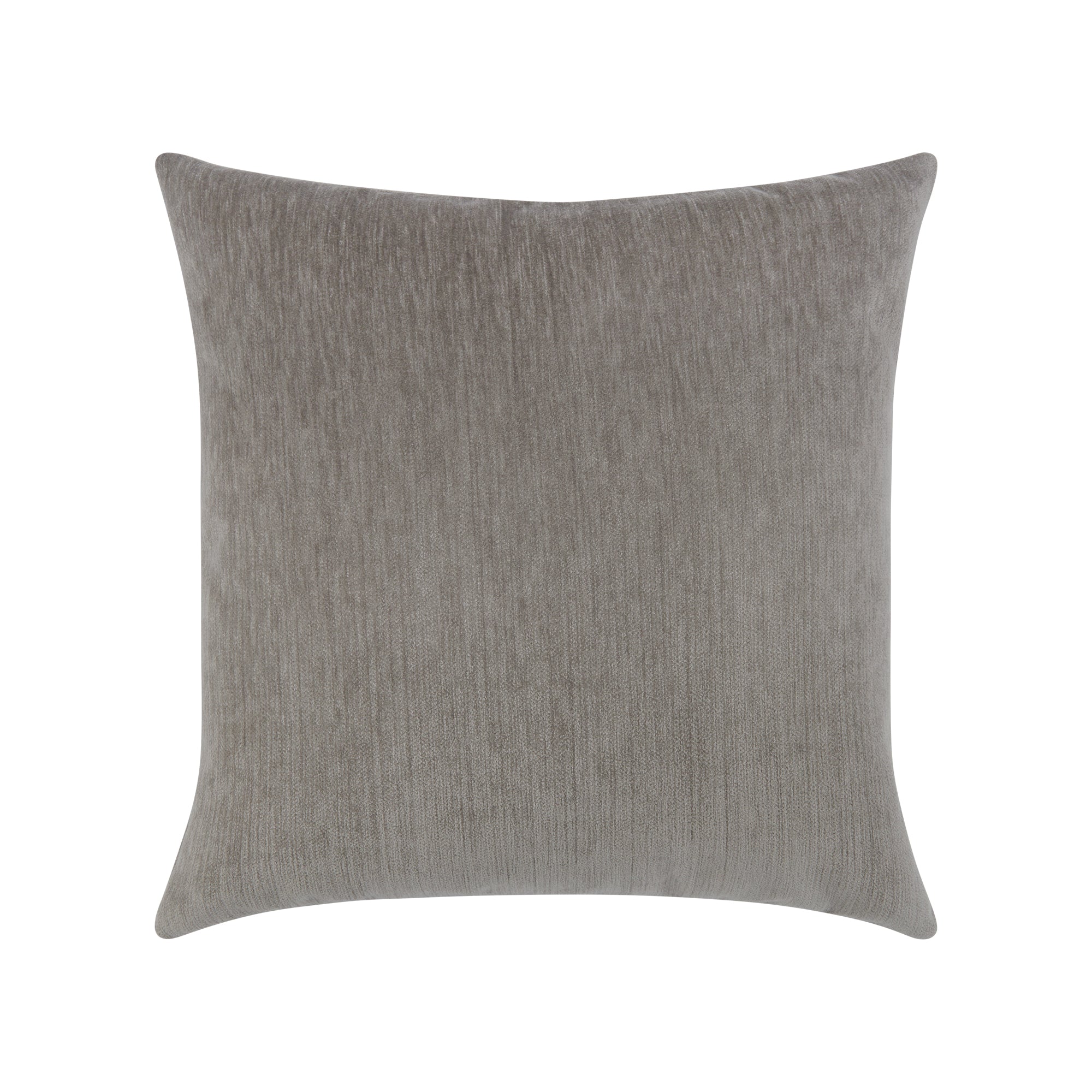 Pillow made from Soft pewter gray outdoor-safe velour-textured fabric - Luxe Velour Pewter by Elaine Smith