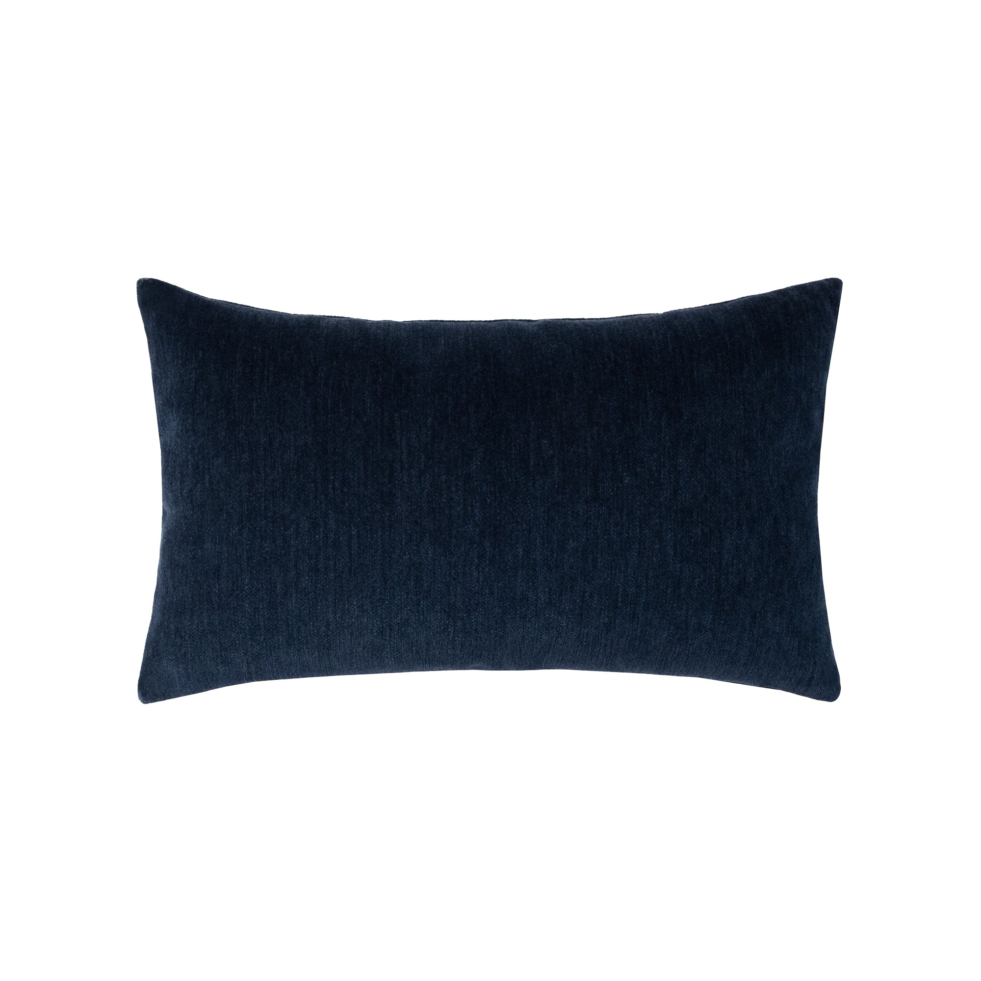 Indigo velour outdoor pillow lumbar size for sophisticated indoor and outdoor decor by Elaine Smith