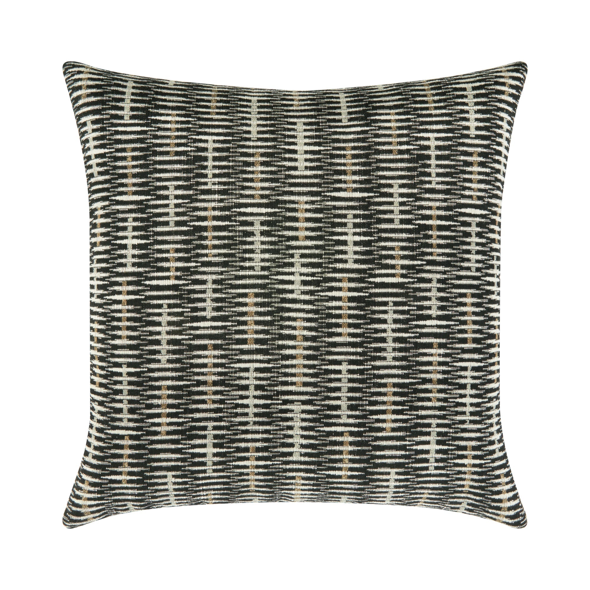 Black lattice outdoor pillow square size for bold patio decor by Elaine Smith