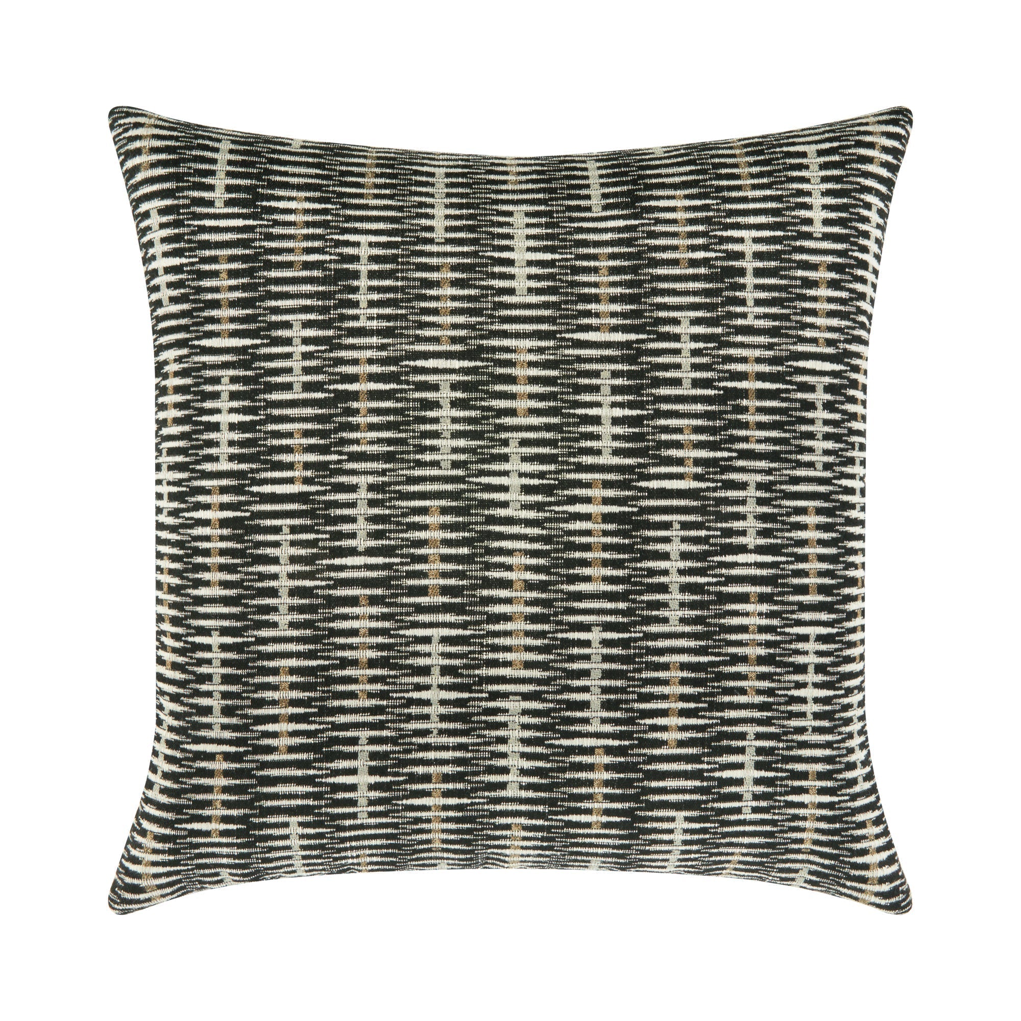 Black lattice outdoor pillow square size for bold patio decor by Elaine Smith
