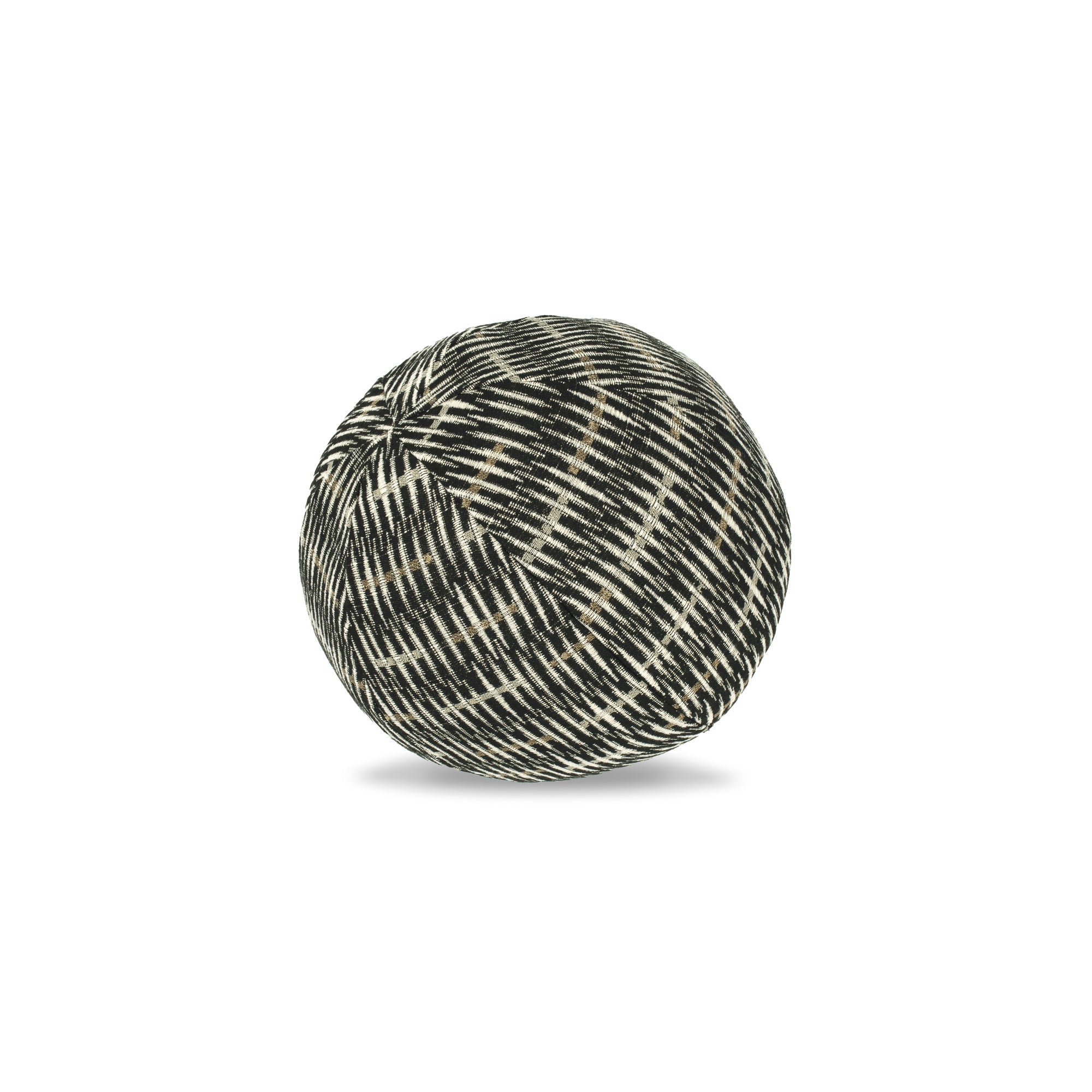 Round gray outdoor pillow with textured finish for stylish patio decor